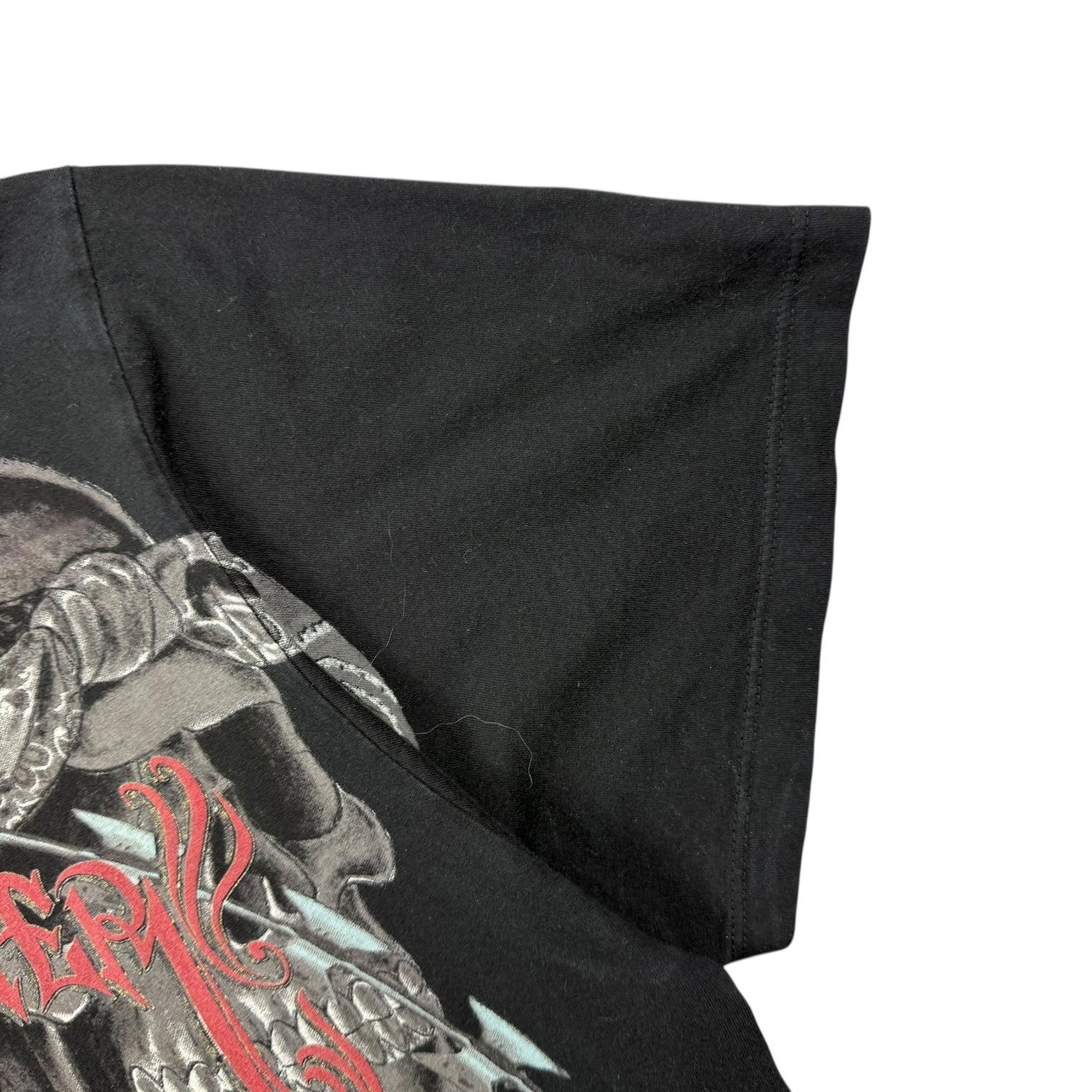 Vintage Y2K Ed Hardy By Christian Audigier Barbwire Tee Black