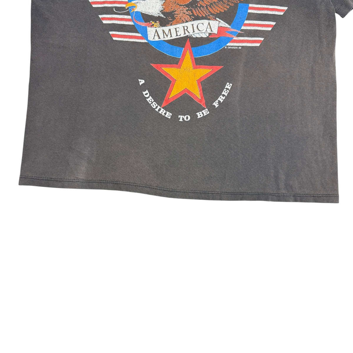 1989 Flight To Freedom “A Desire To Be Free” Tee Faded Black