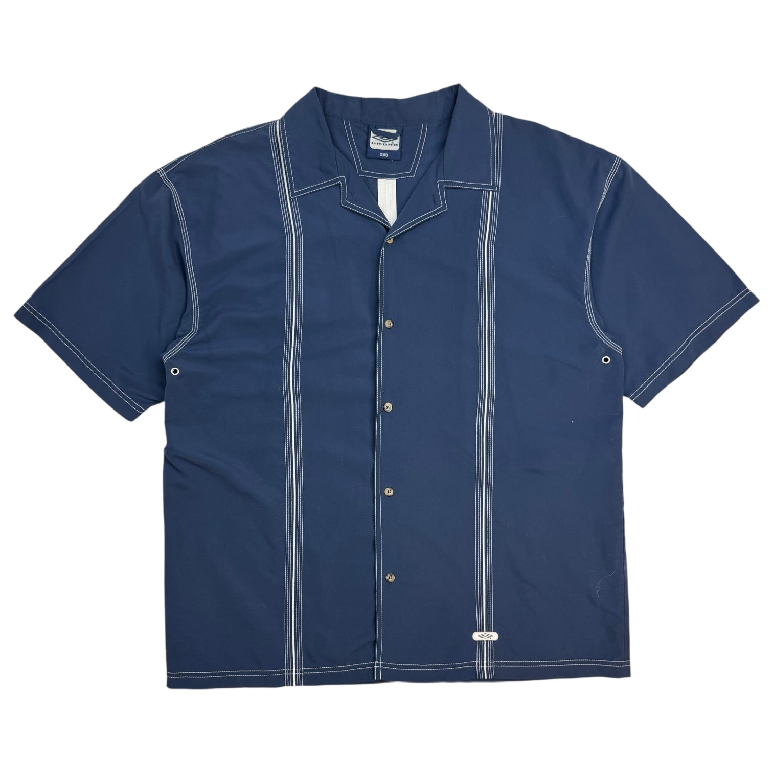 Vintage Umbro Button Up Shirt Navy Blue