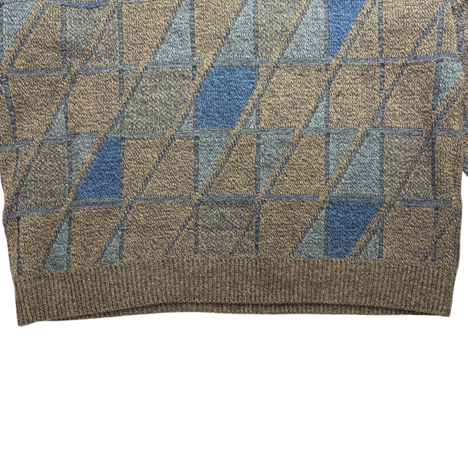 Vintage Jantzen Knit Pattern Sweater Brown/Blue