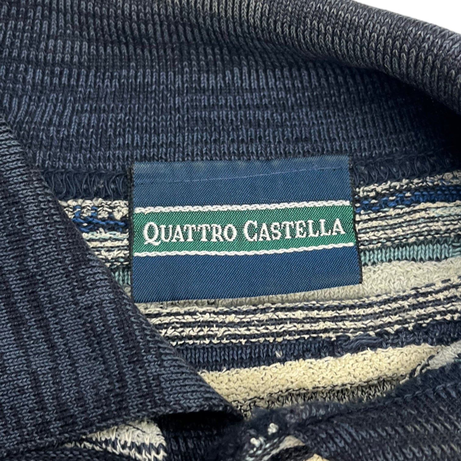 Vintage Quattro Castella Polo Textured Knit