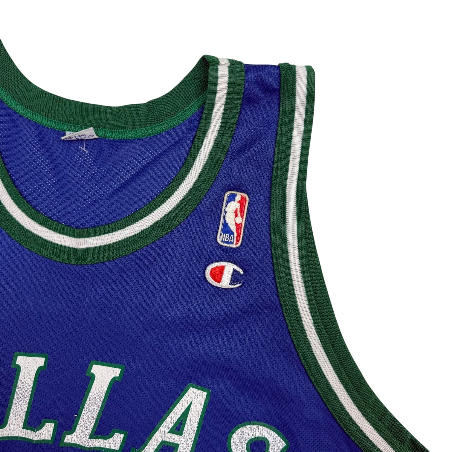 Vintage Champion Dallas Mavericks Jason Kidd Home Jersey Blue/Green
