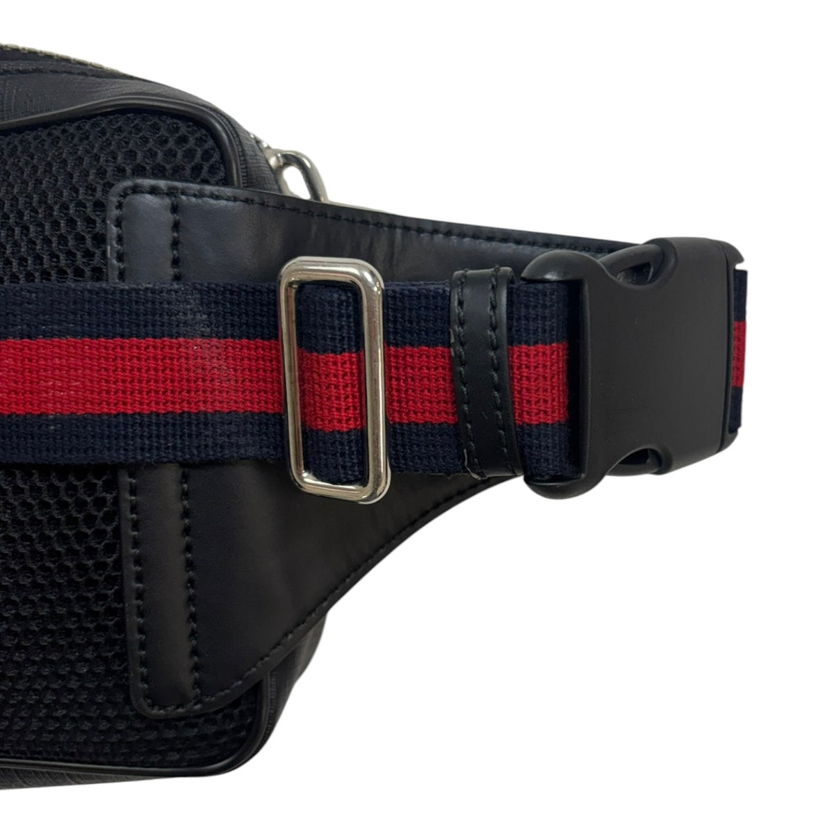 Gucci Monogram Leather Belt Bag Black