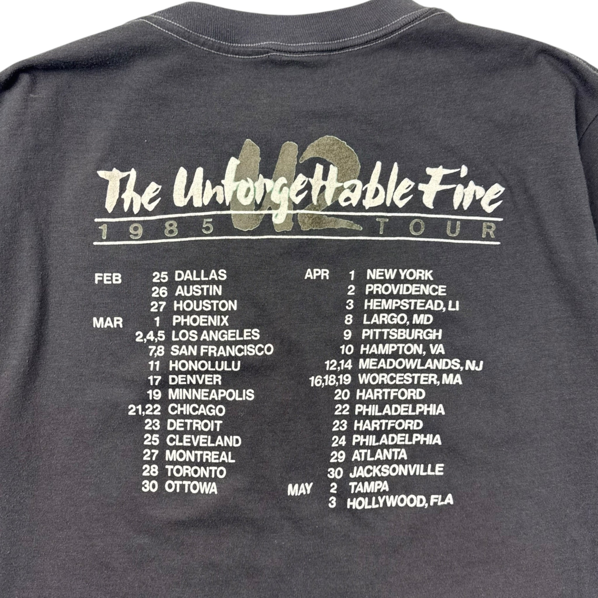 1985 U2 ‘The Unforgettable Fire’ Rock Band T-Shirt
