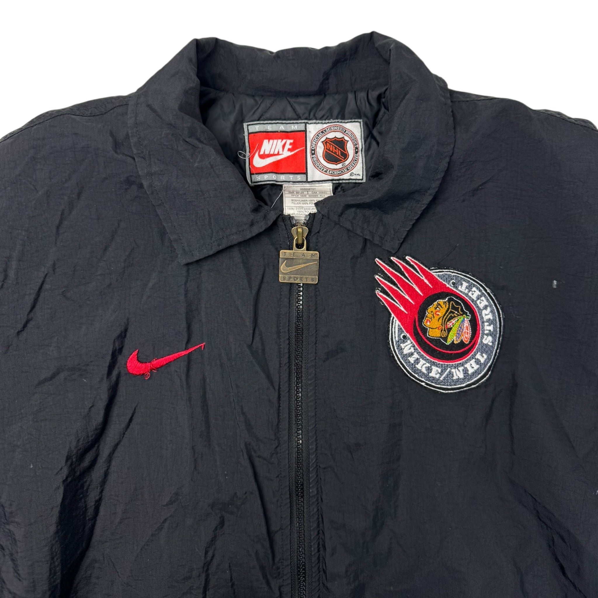 Vintage 90s Nike Chicago Blackhawkes NHL Zip Jacket
