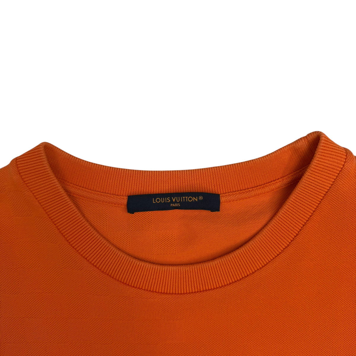 Louis Vuitton Damier Textured Pattern Pocket Tee Orange