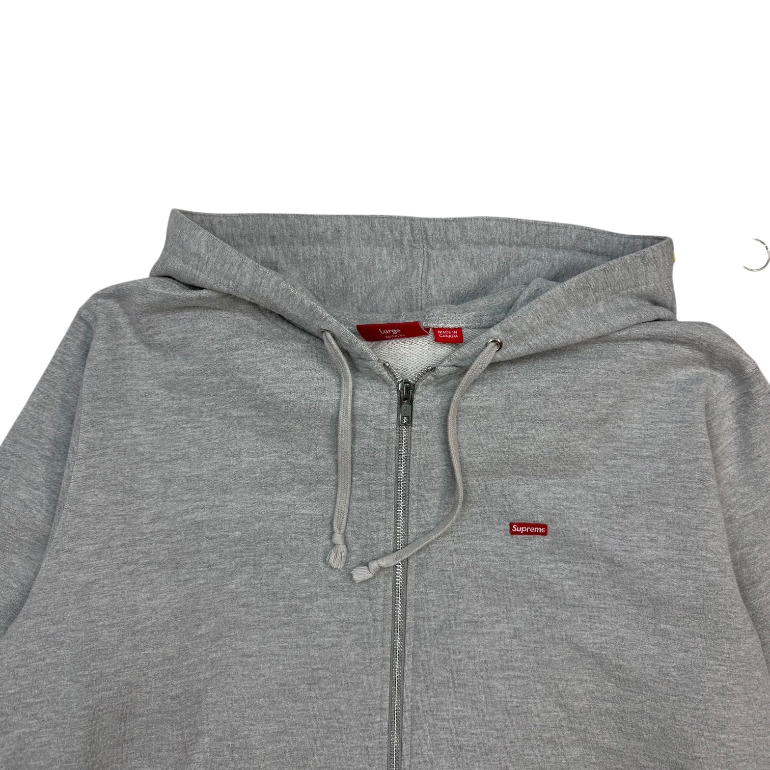 Supreme Zip Up Hoodie Grey