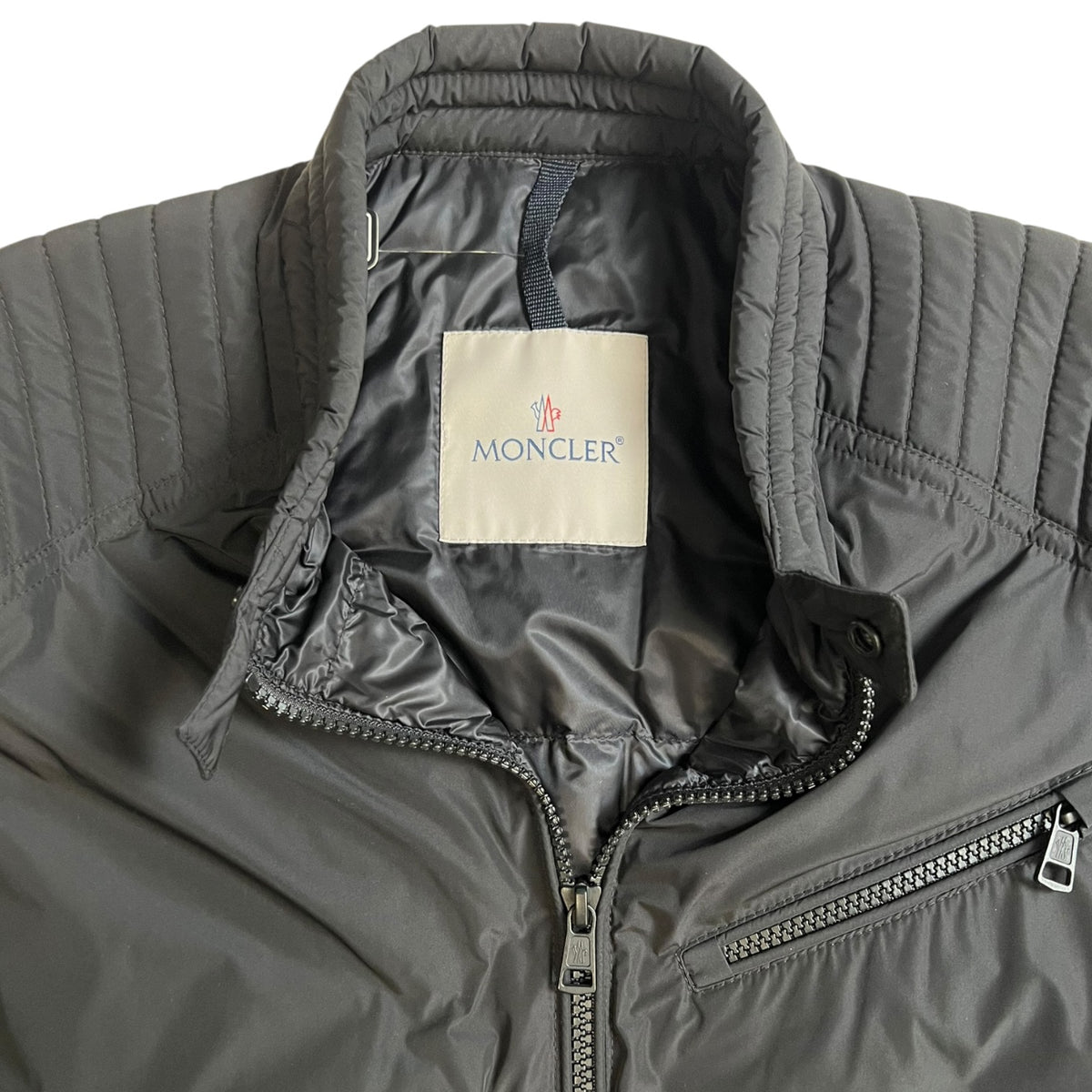 Moncler Gimont Down Biker Jacket Black