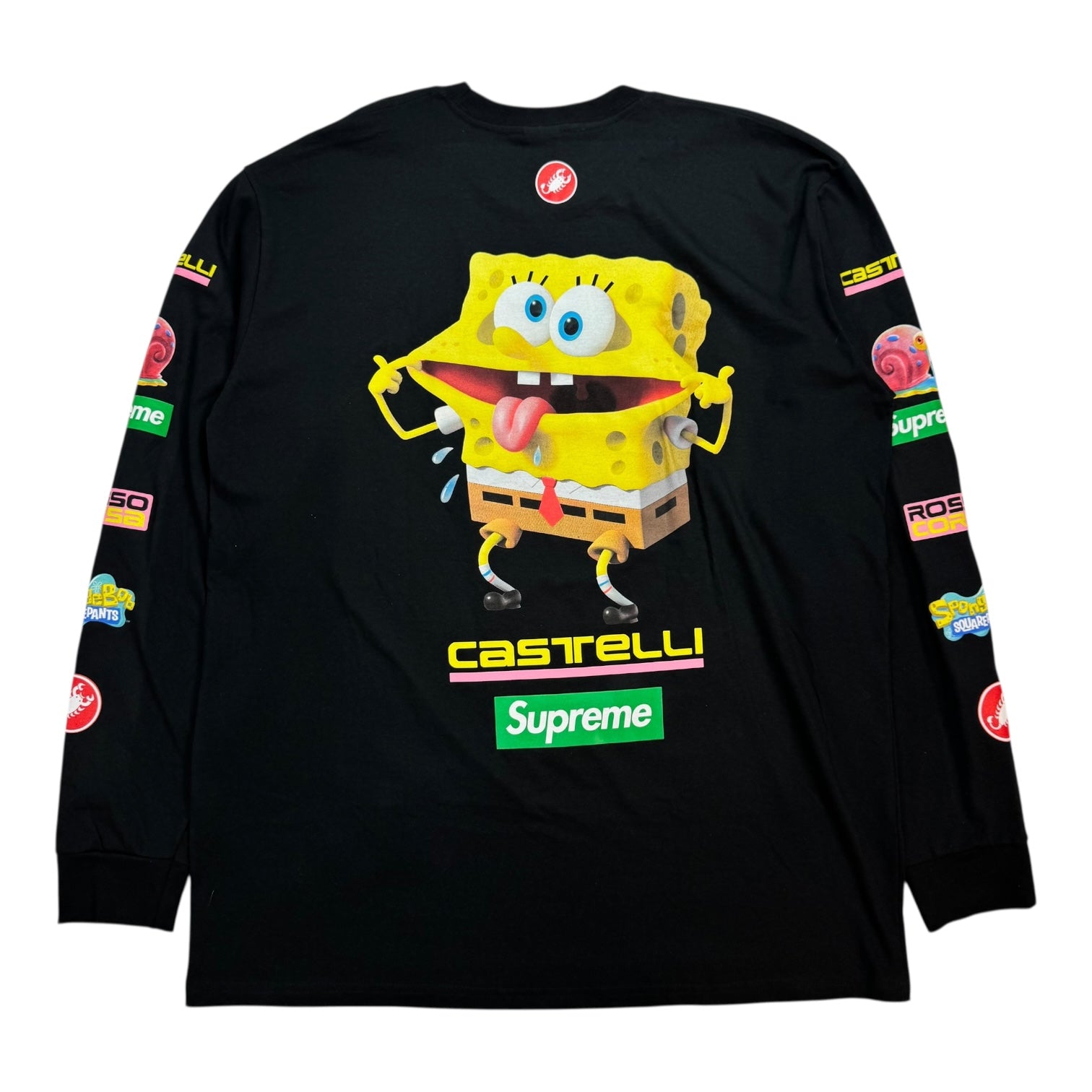 Supreme X Spongebob Squarepants X Castelli Racing L/S Tee Black