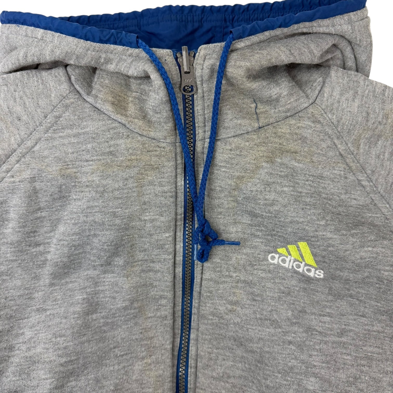 Vintage Blue and Green Adidas Reversible Windbreaker