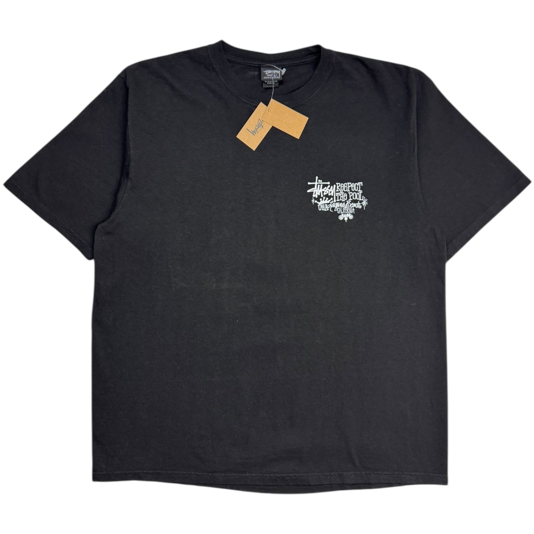 Stussy Respect The Pool Tee Pigment Dyed Black