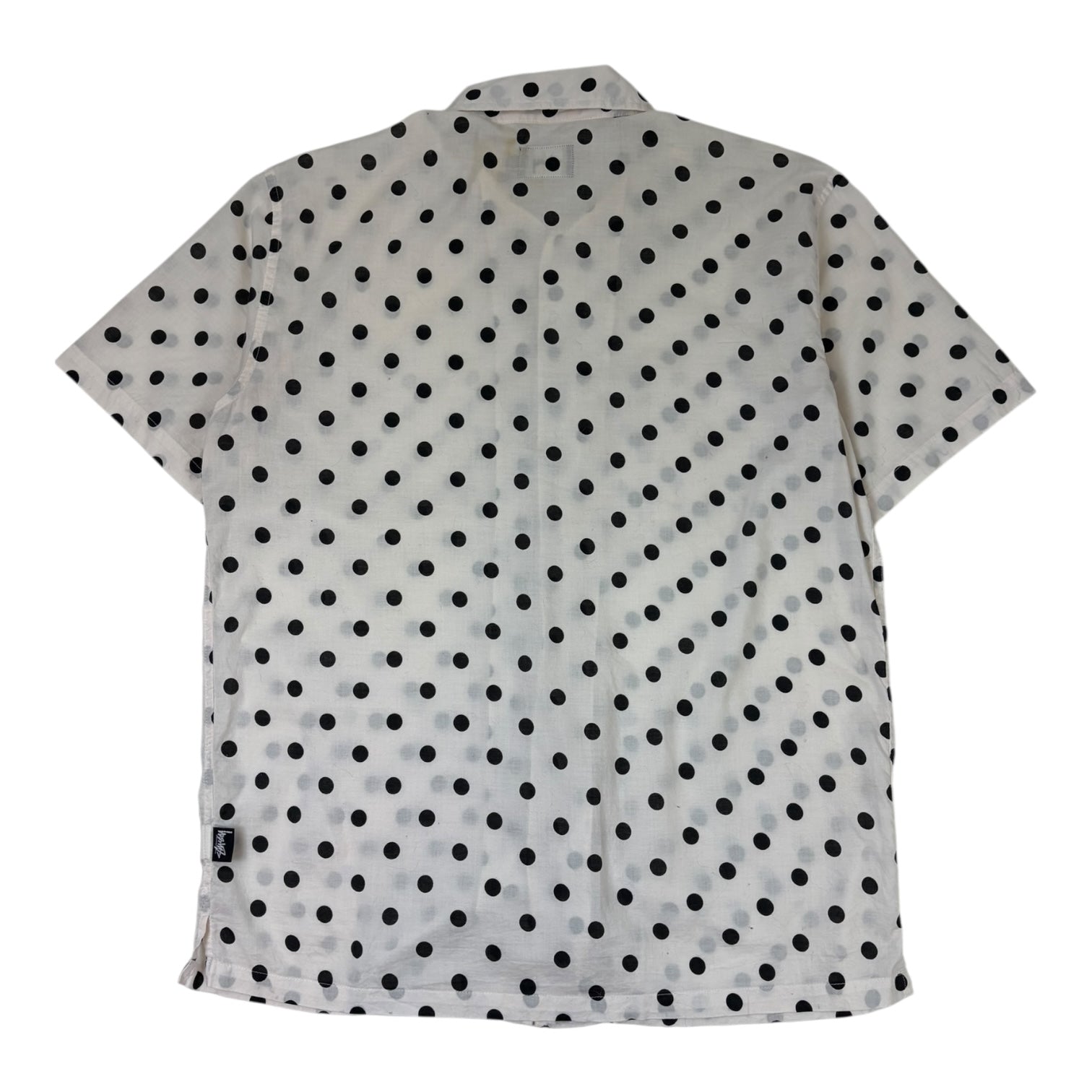 Stussy Polka Dot Button-Up T-Shirt White