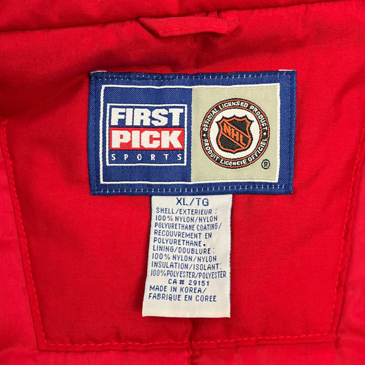 Vintage Montreal Habbs NHL First Pick Zip Up Jacket