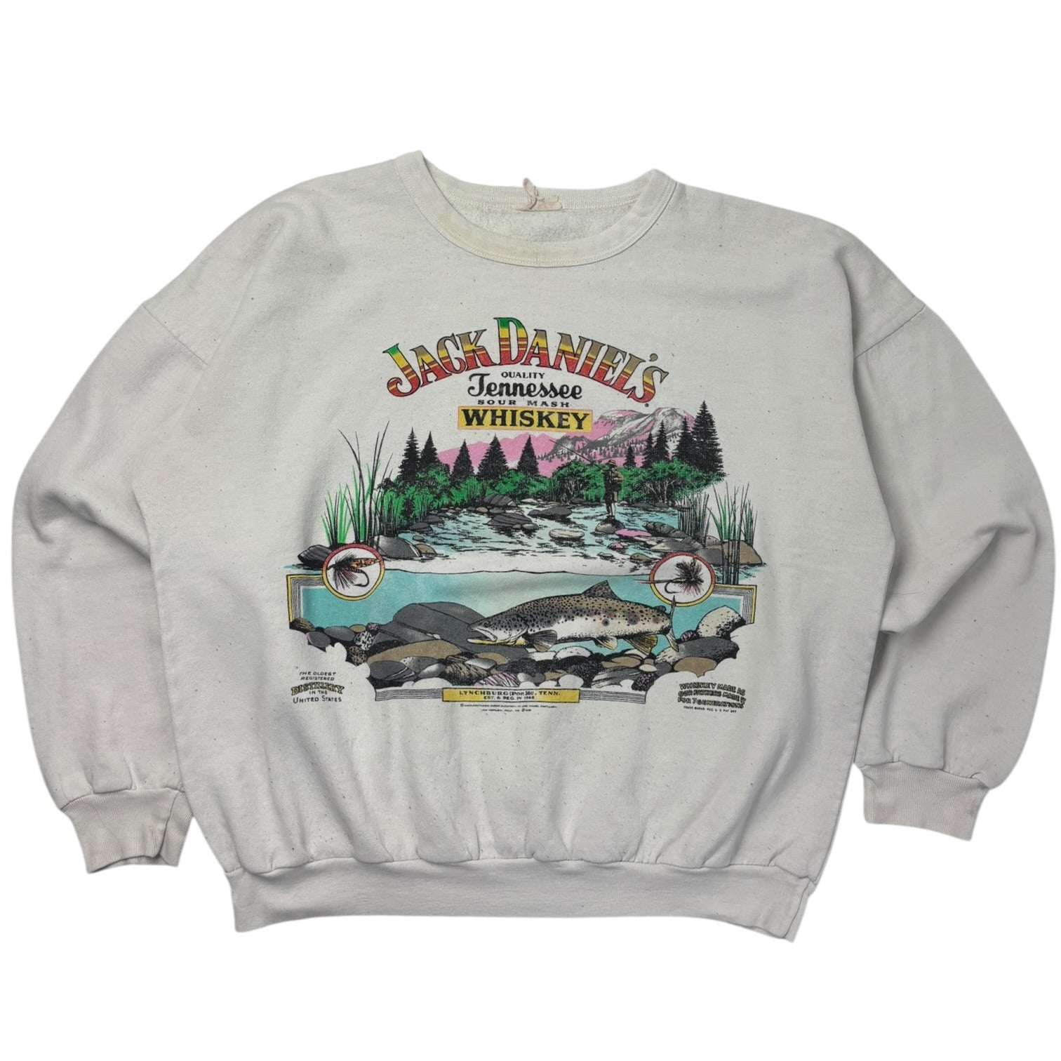 Vintage Jack Daniels Whiskey Crewneck White
