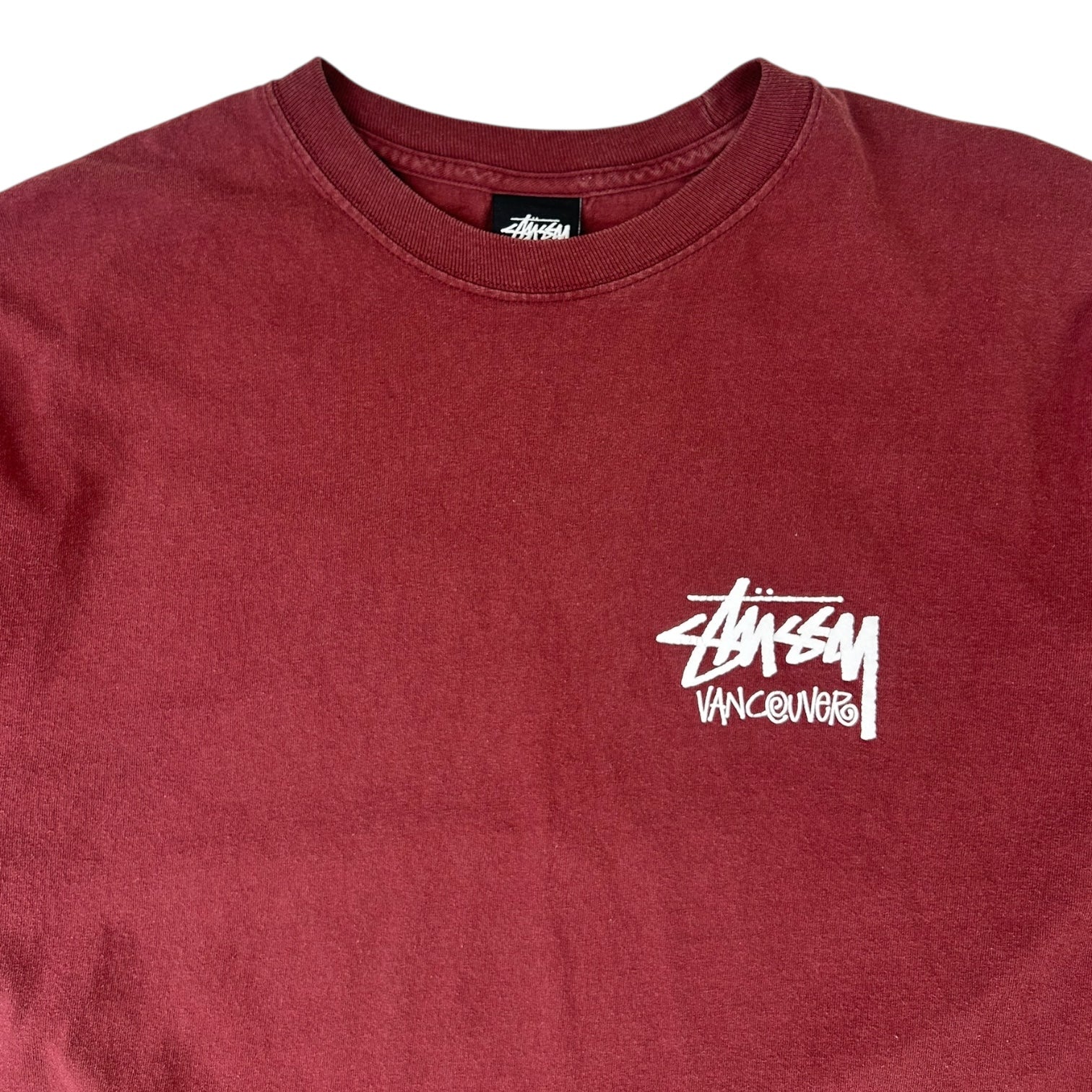 Stussy Vancouver Chapter Long Sleeve Shirt Maroon