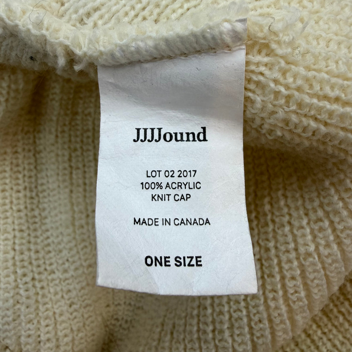 Jjjjound Ribbed Beanie Cream