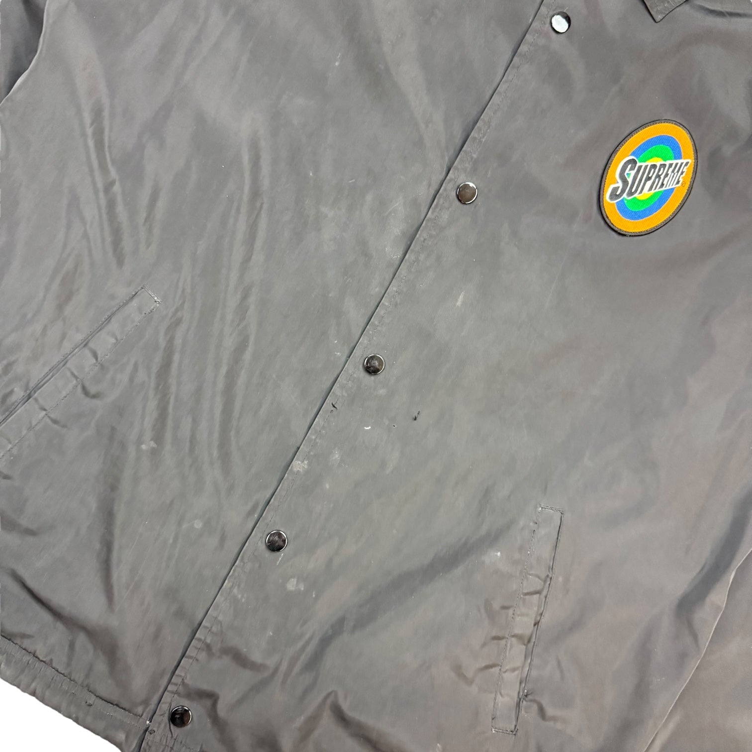 Supreme Spin Logo Coach Jacket Black