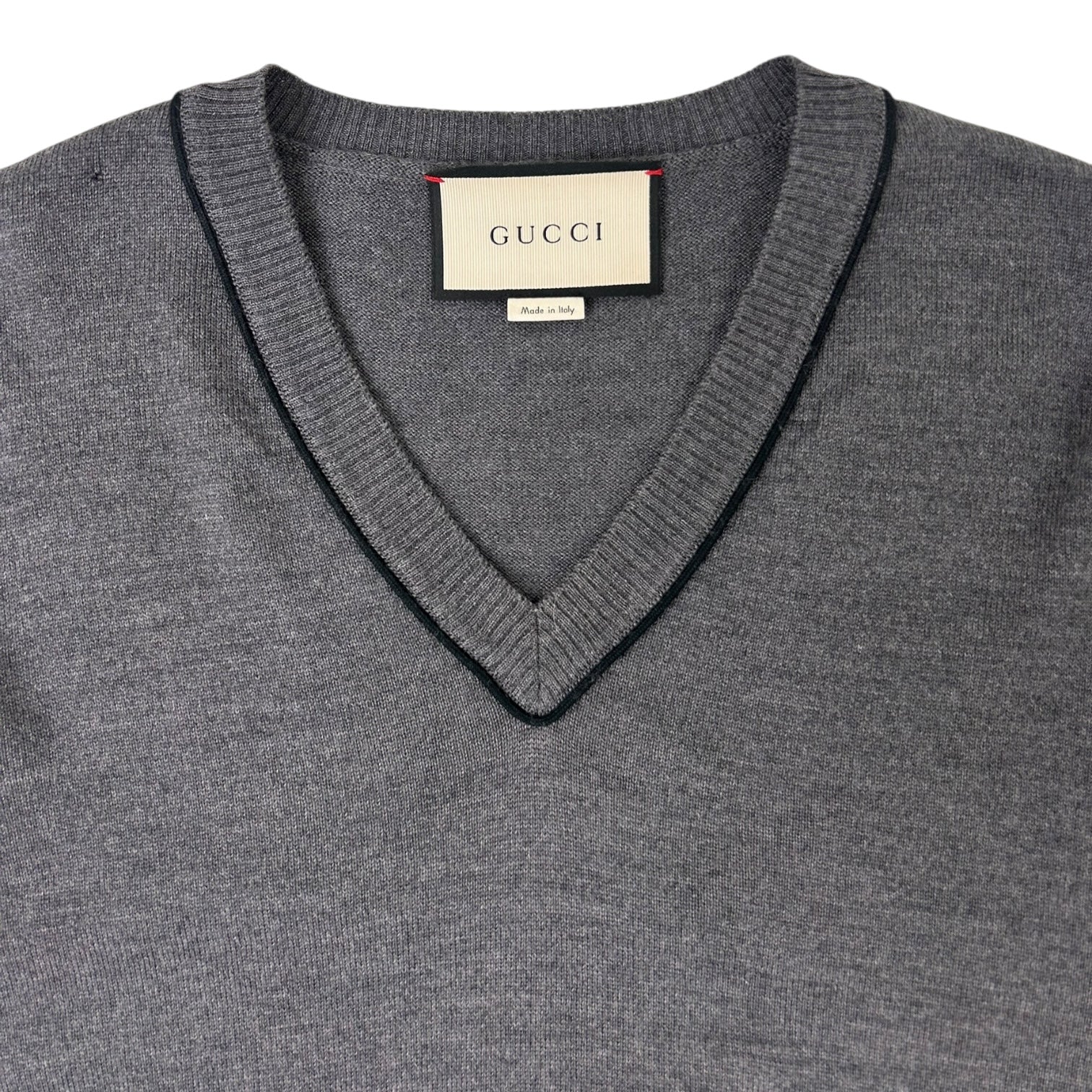 Gucci V Neck Cardigan Grey