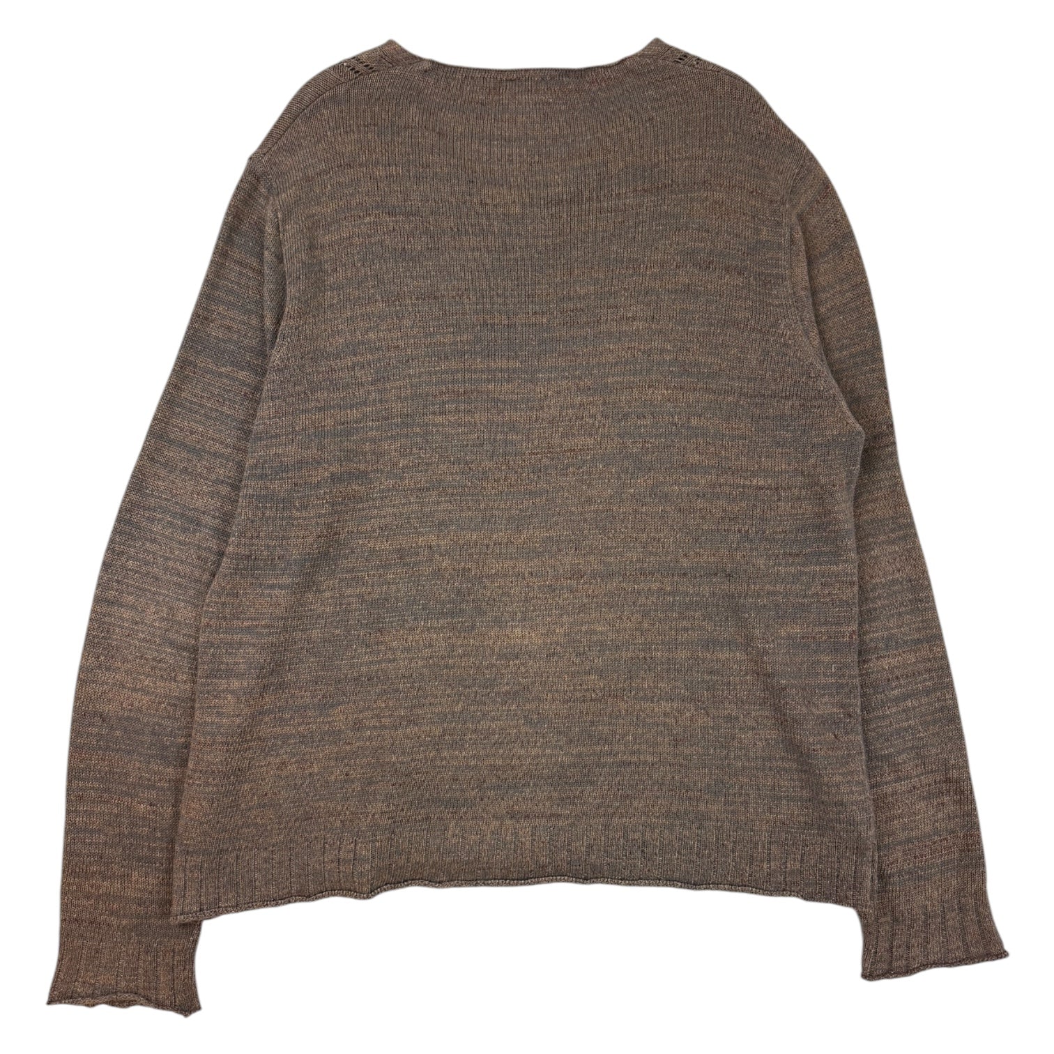 Dries Van Noten Archive Linen V Neck Knit Sweater