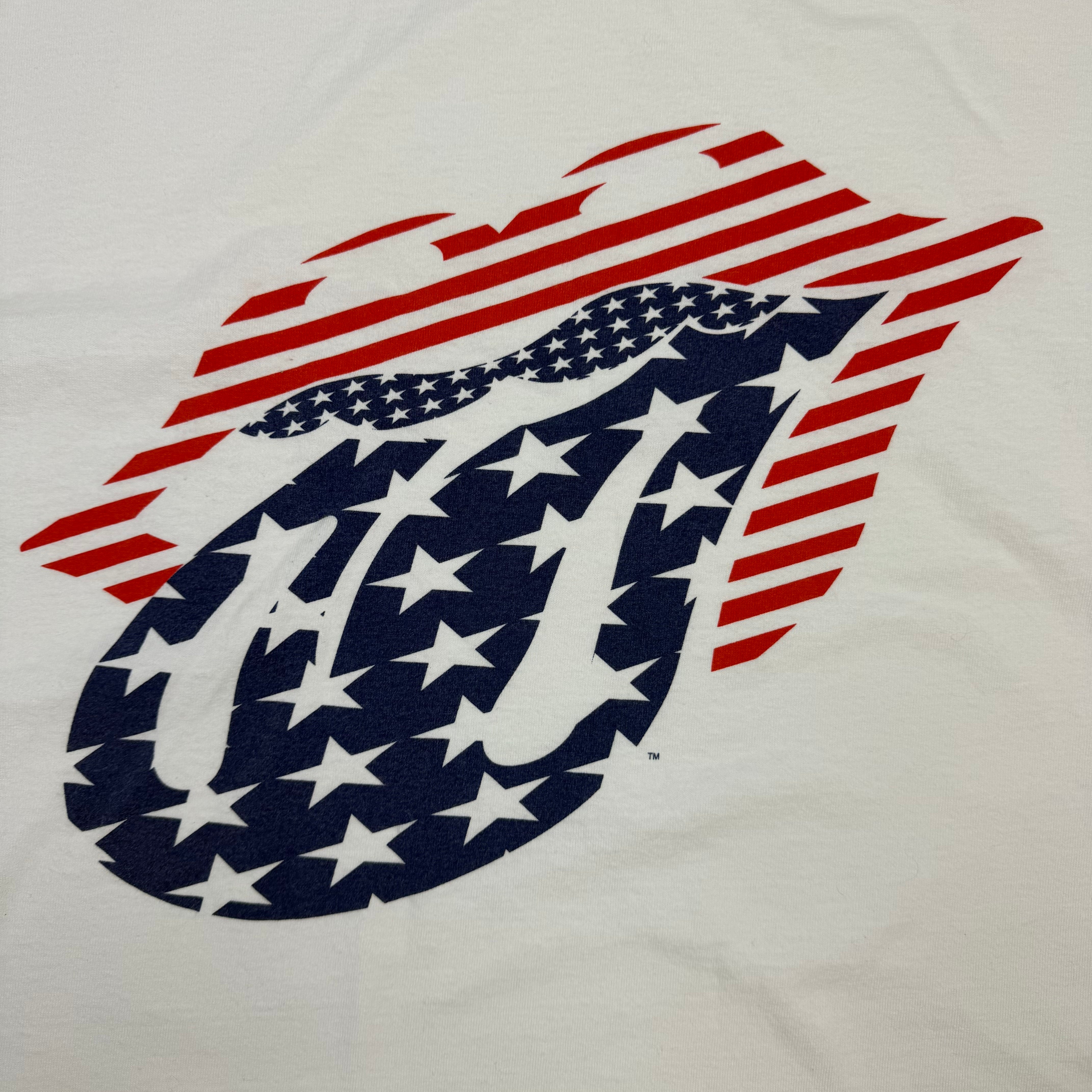 2002-03 Rolling Stones Stars, Stripes, Lips, Licks Tour Tee White