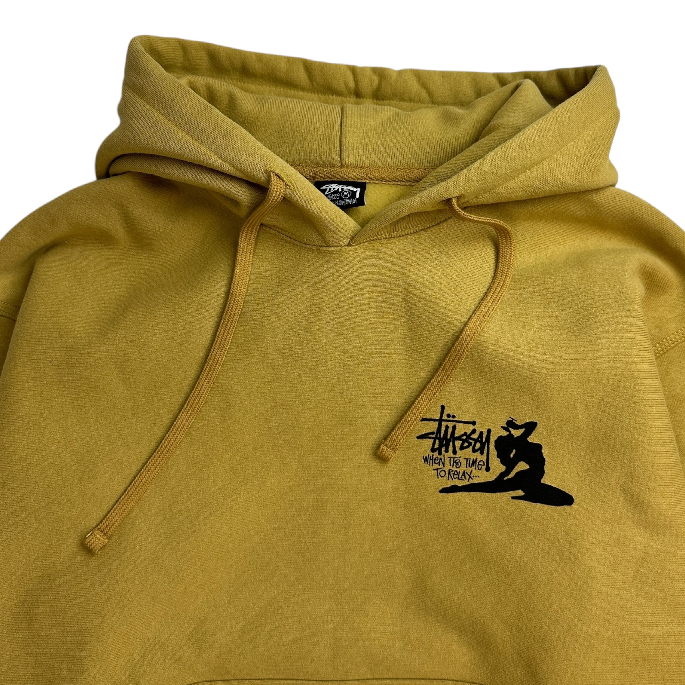 Stussy “When Its Time to Relax” Hoodie Mustard