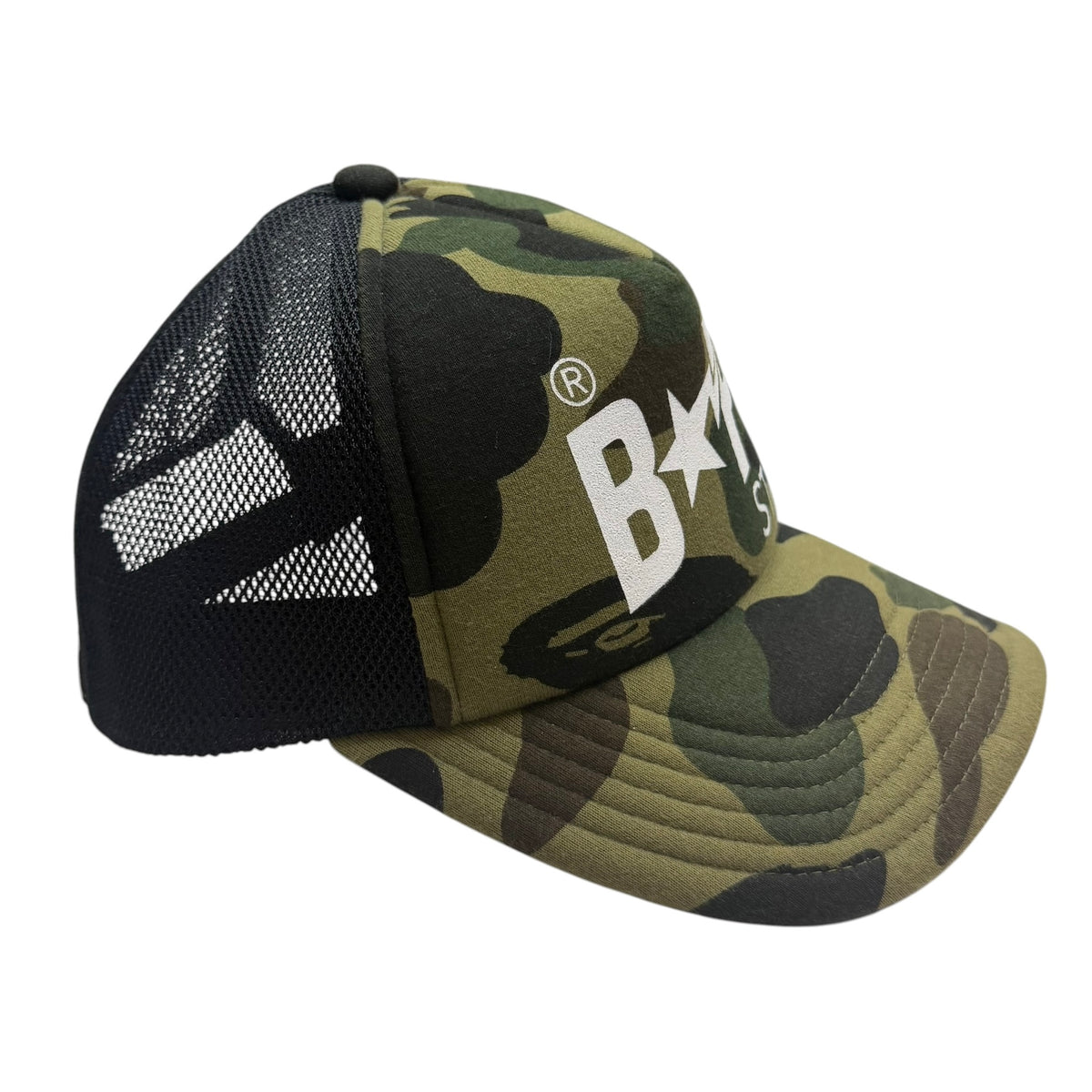 Bape 1st Bapesta Mesh Trucker Hat Camo