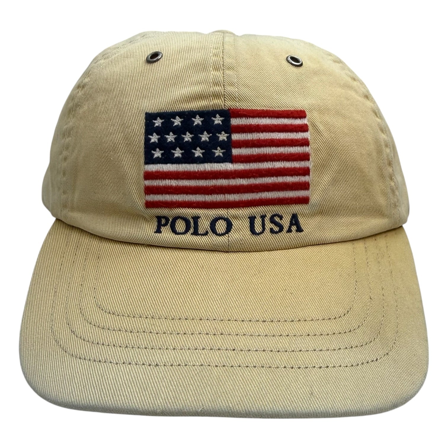 Vintage Polo Ralph Lauren USA Hat Khaki