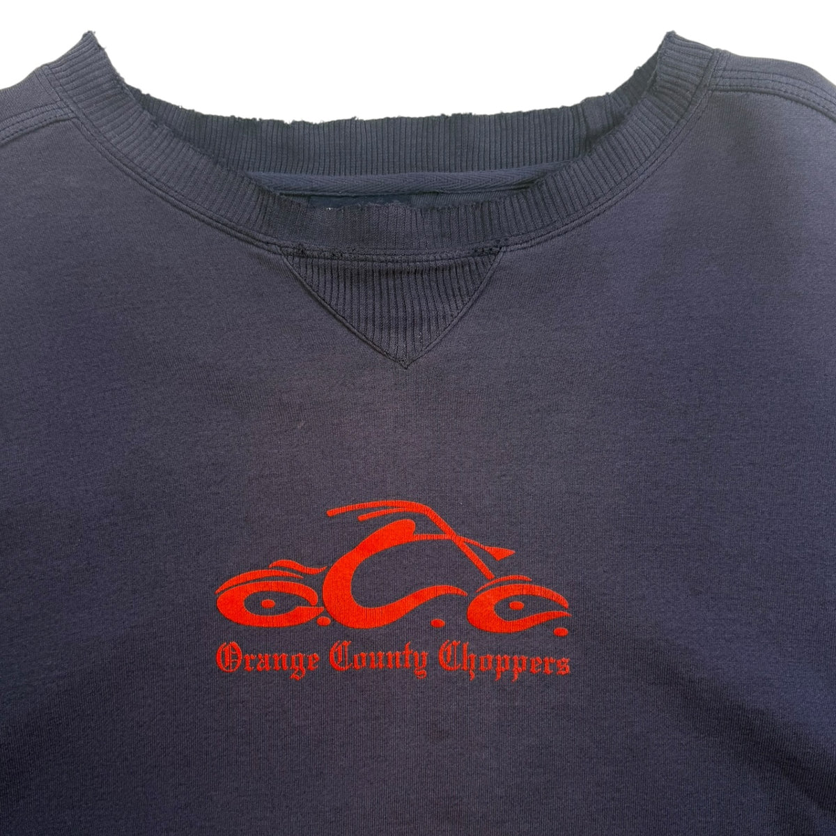 Vintage Orange County Choppers Distressed Crewneck Navy