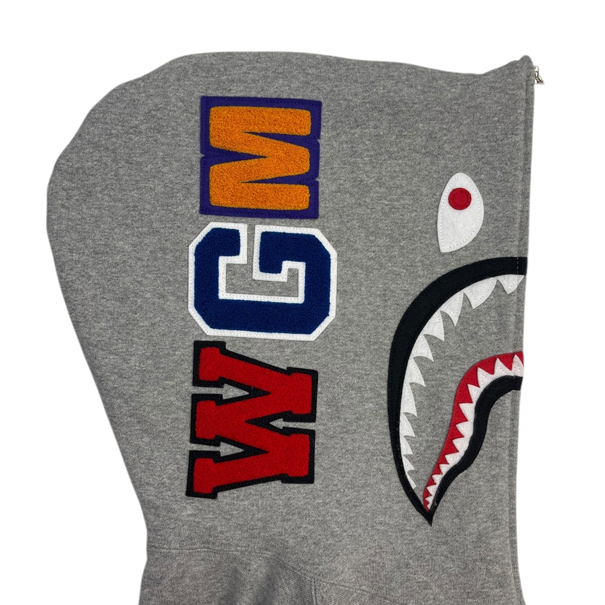 Bape Color Camo Shark Full Zip Hoodie Red