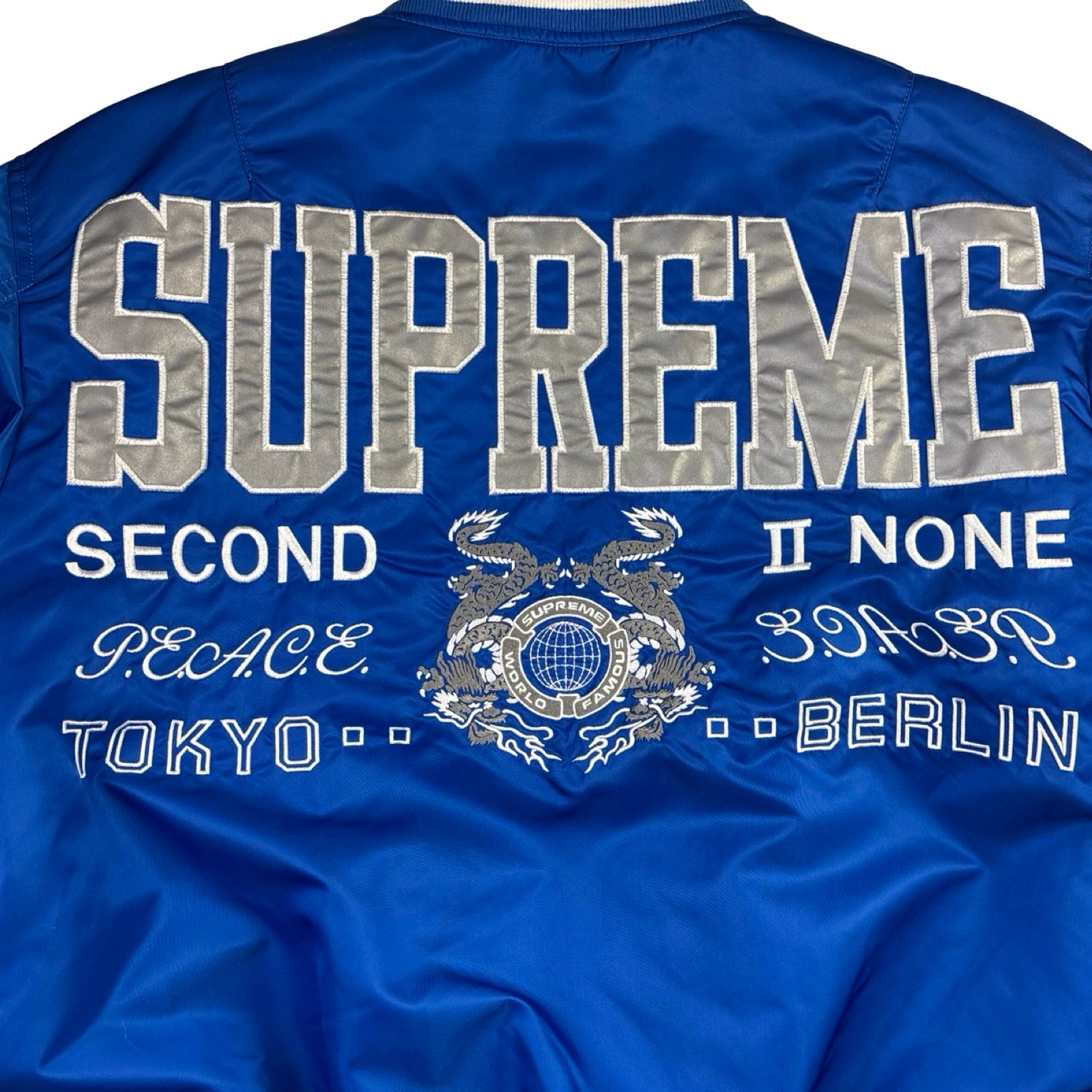 Supreme Second To None MA-1 Jacket Blue