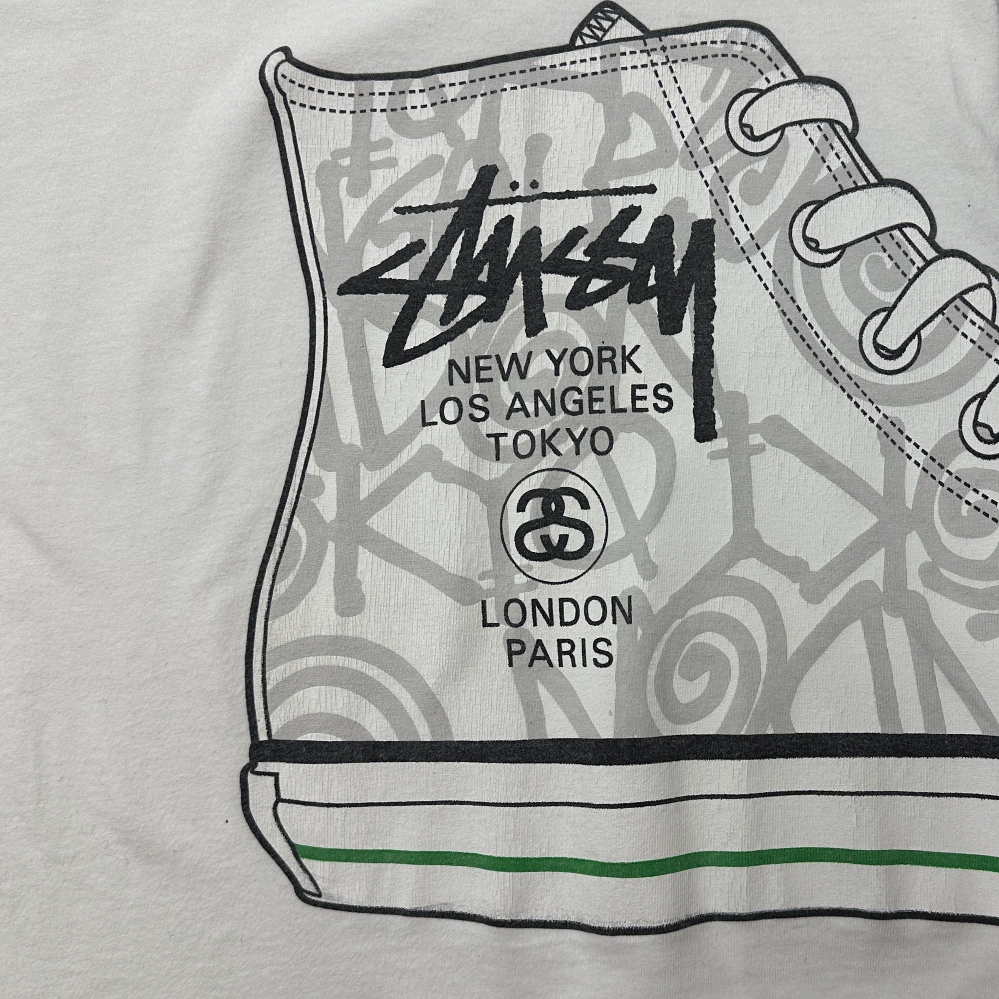 Stussy World Tour Chuck Tee White