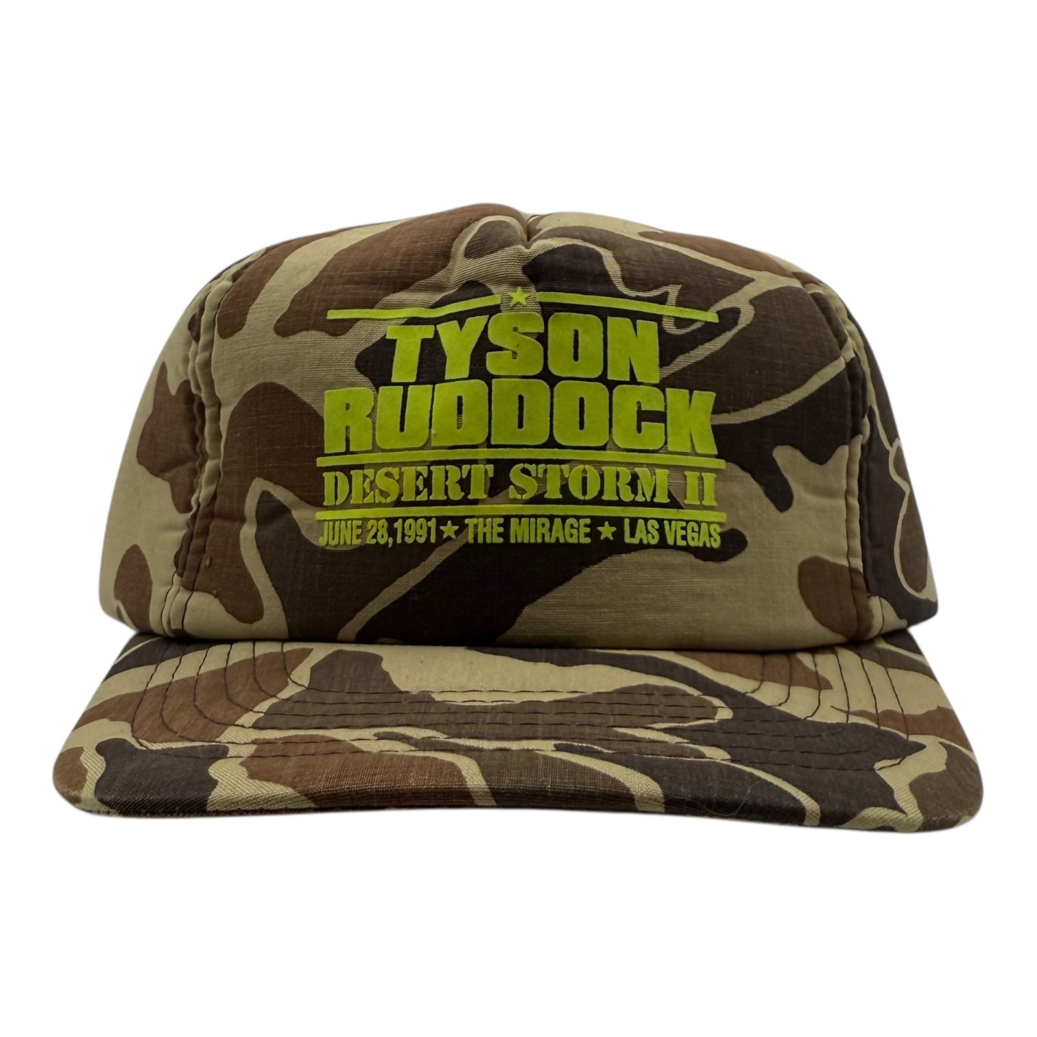 1991 Tyson Vs Ruddock Desert Storm 2 Fight Mesh Hat Camo