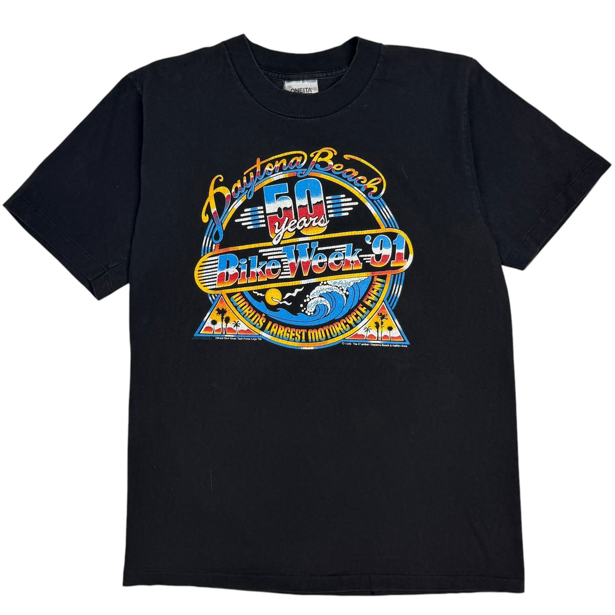 1990 Daytona Beach Bike Week Tee Black