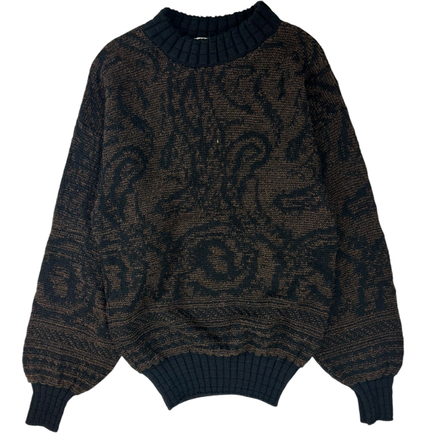 Vintage London Fog Two-Tone Knit Sweater Brown