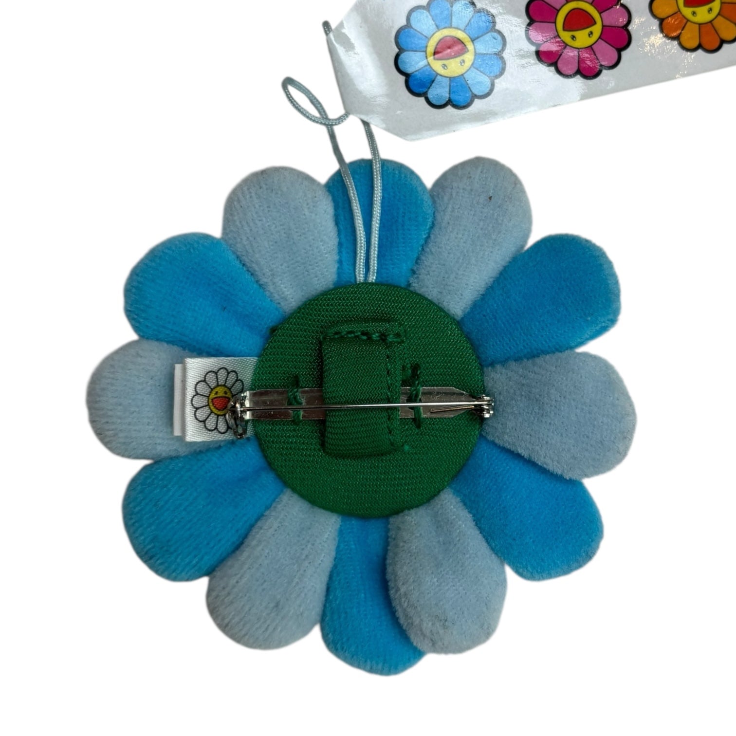 Takashi Murakami Flower Plush Pin Blue
