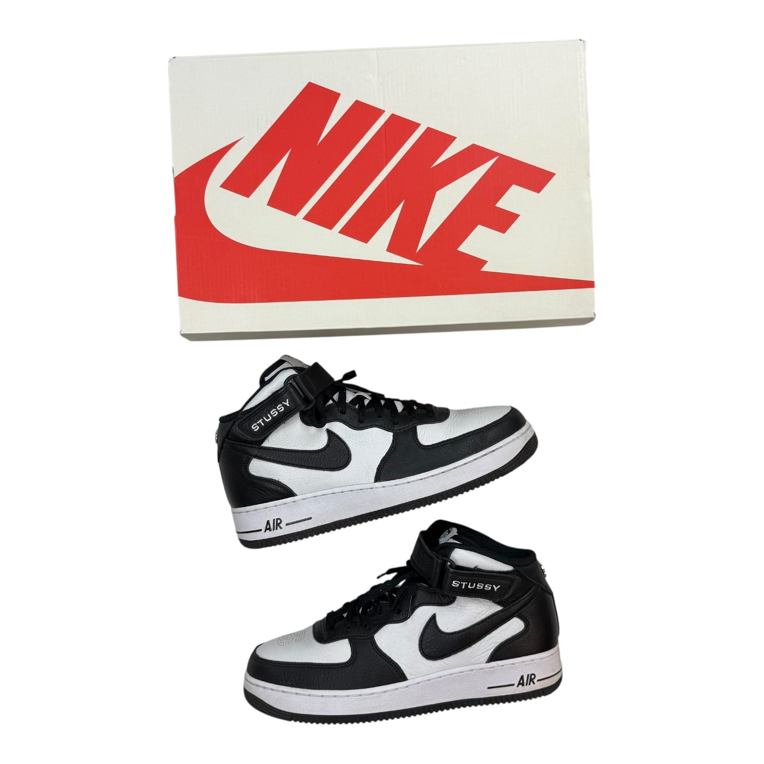 Nike Air Force 1 Mid Stussy Light Bone Black (Used)