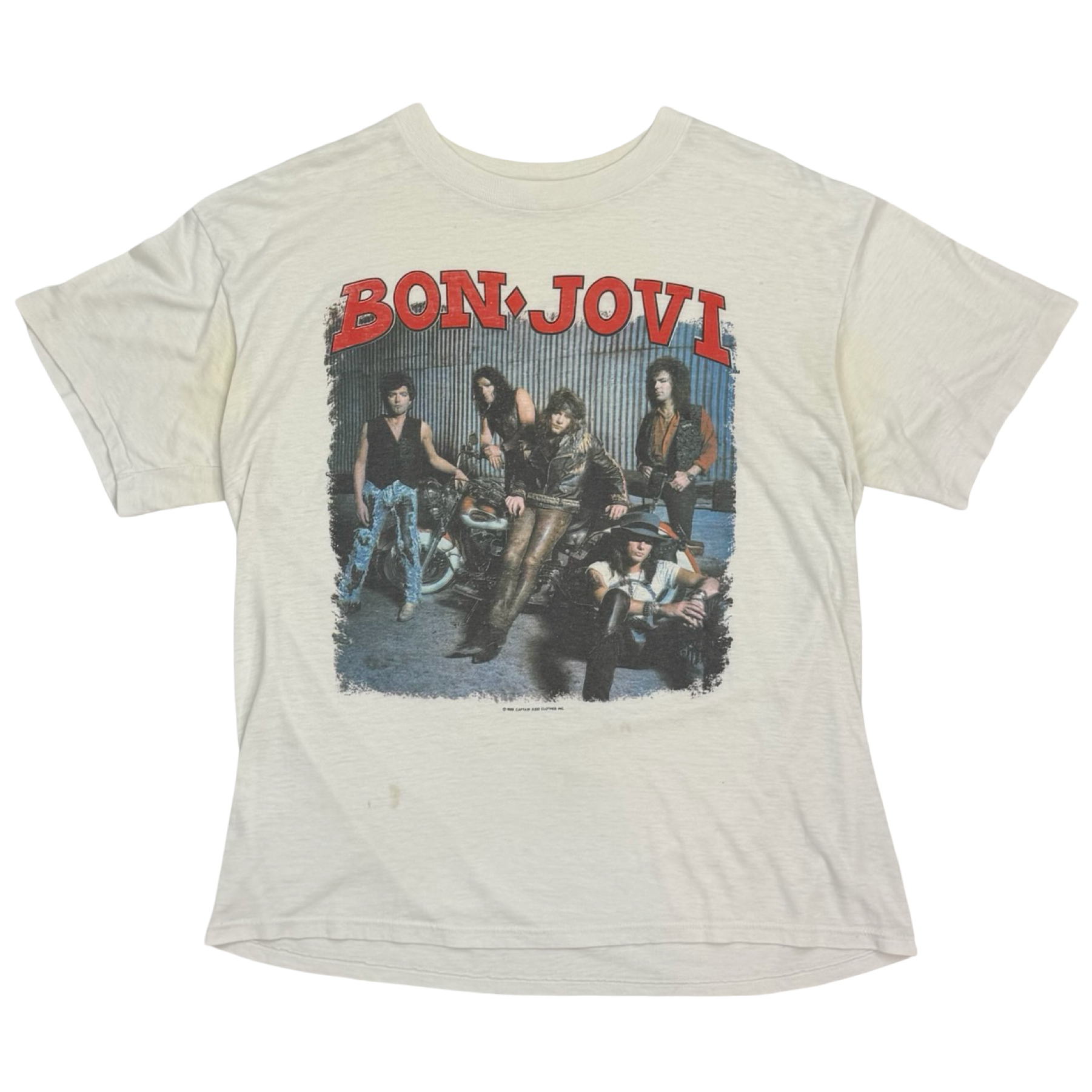 1989 Bon Jovi “Kiss Em Where It Stinks” Tee White