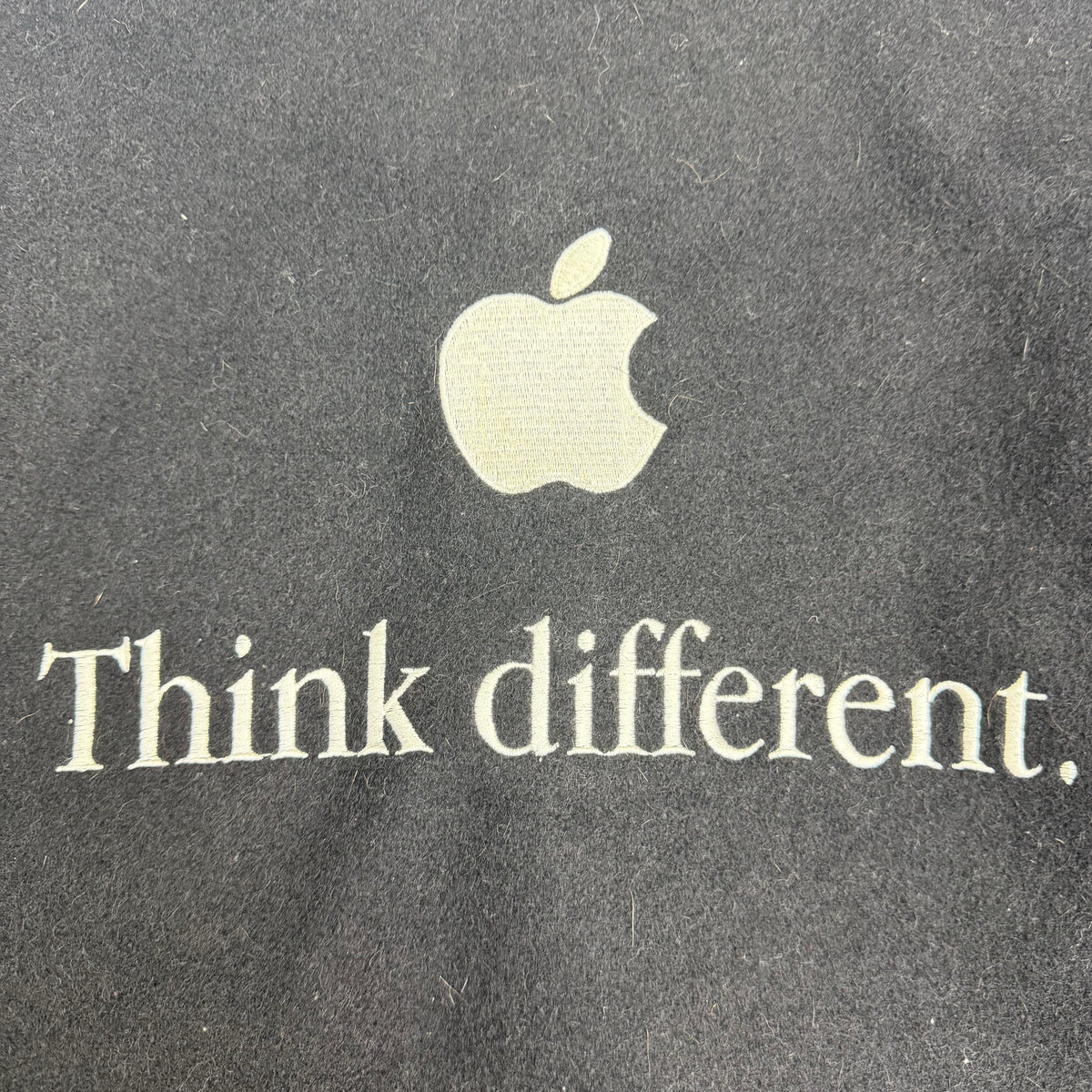 Vintage Apple “Think Different” Leather Sleeve Varsity Jacket Black