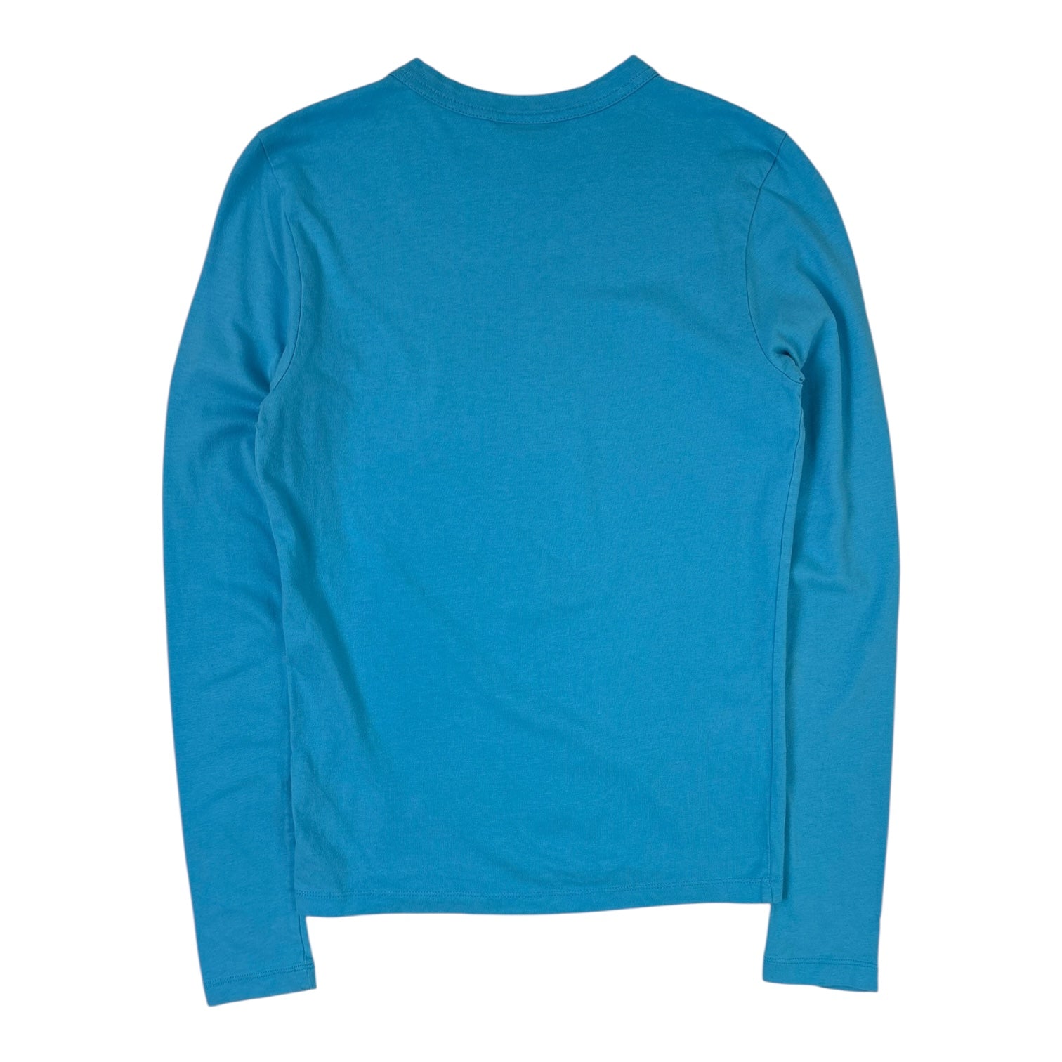 (W) Jaquemus Script Logo Long Sleeve T-Shirt Blue