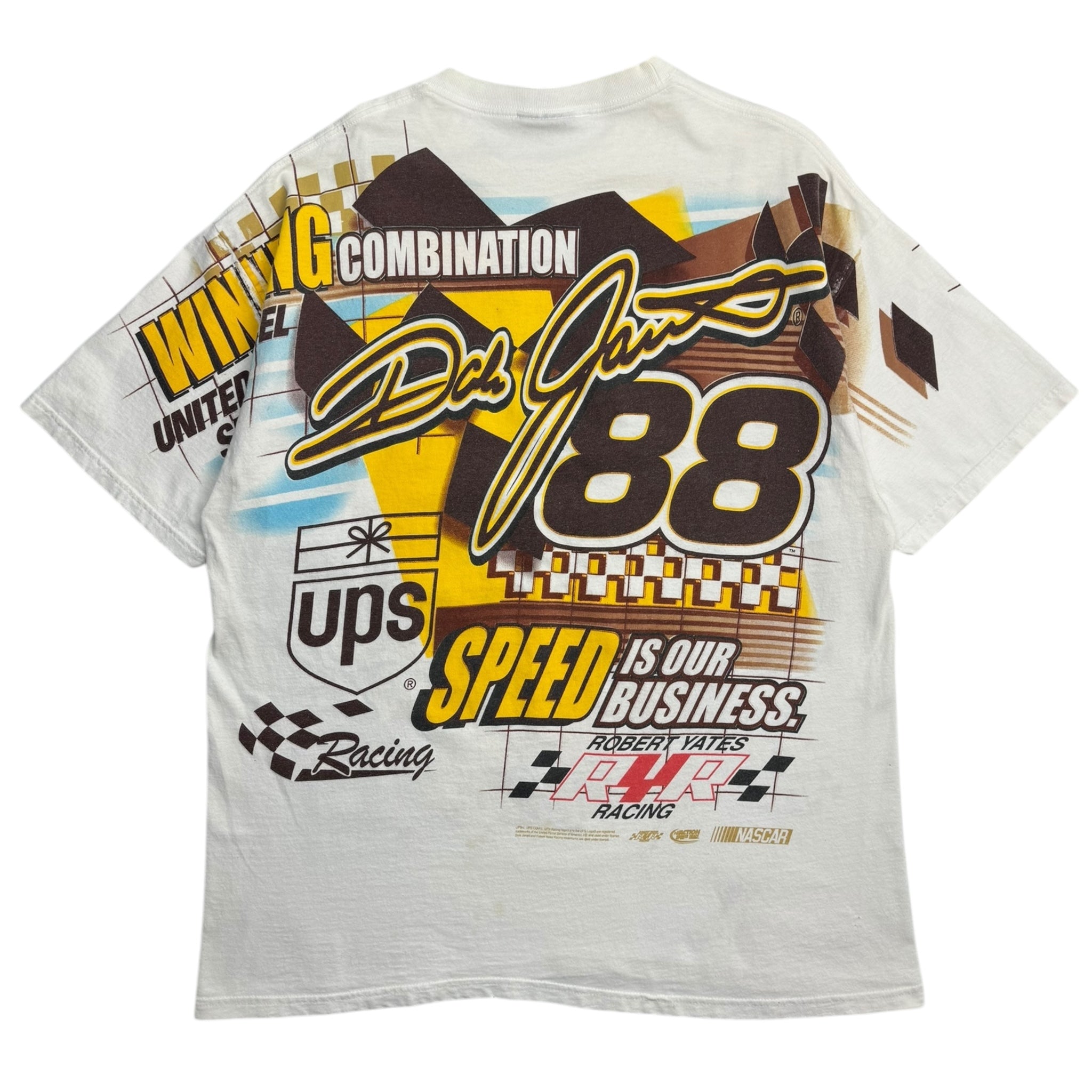 Vintage Dale Jarrett Special Delivery Nascar Tee White