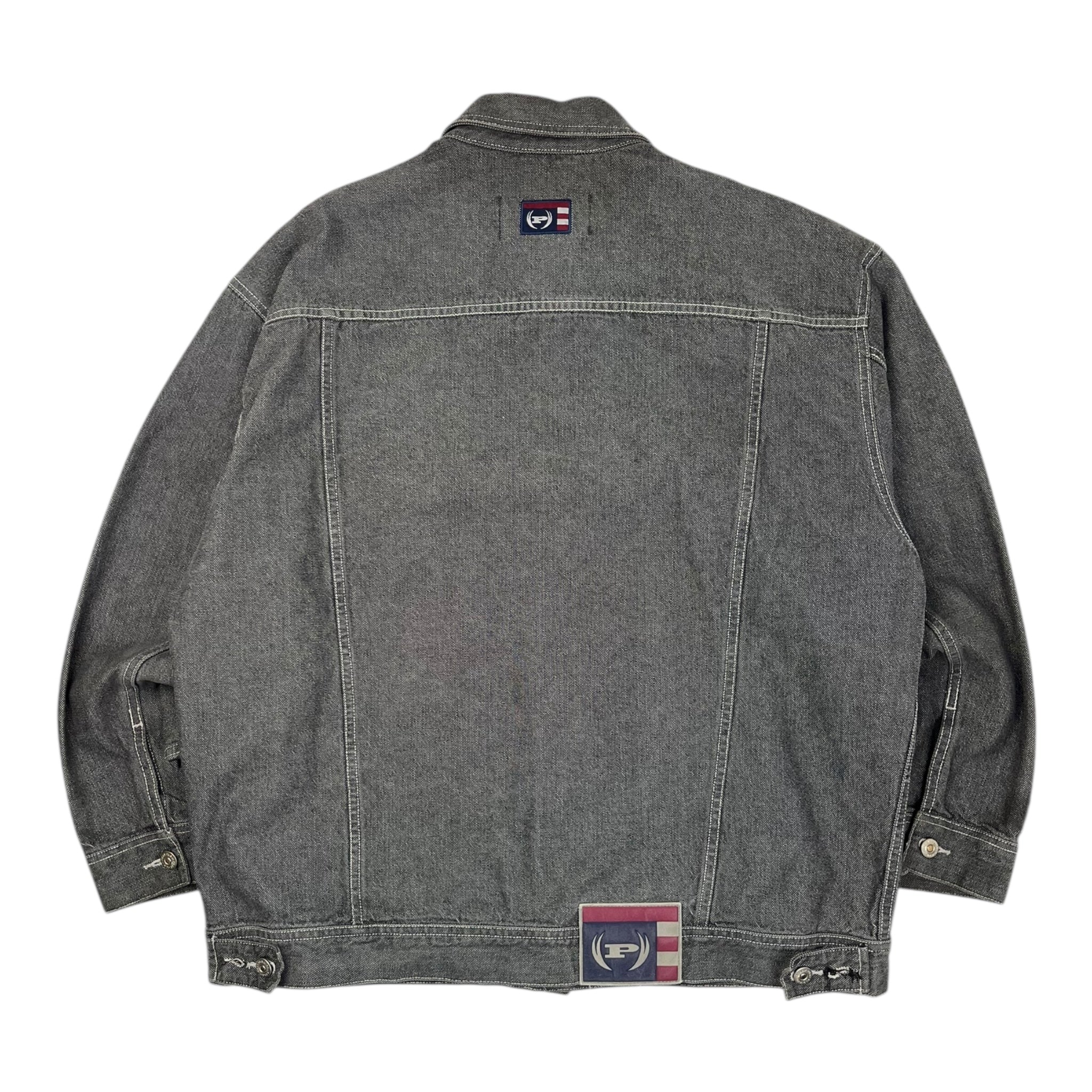 Vintage Y2K Phat Pharm Denim Jacket Grey