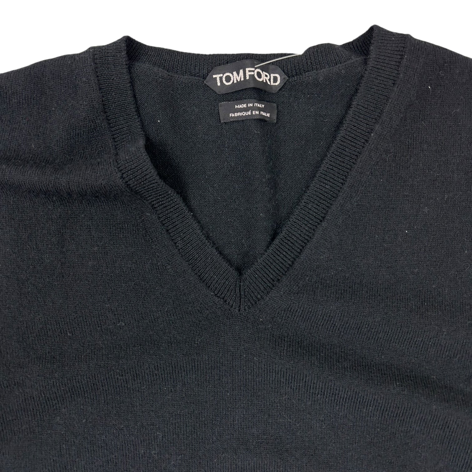 Tom Ford Wool V Neck Sweater Black