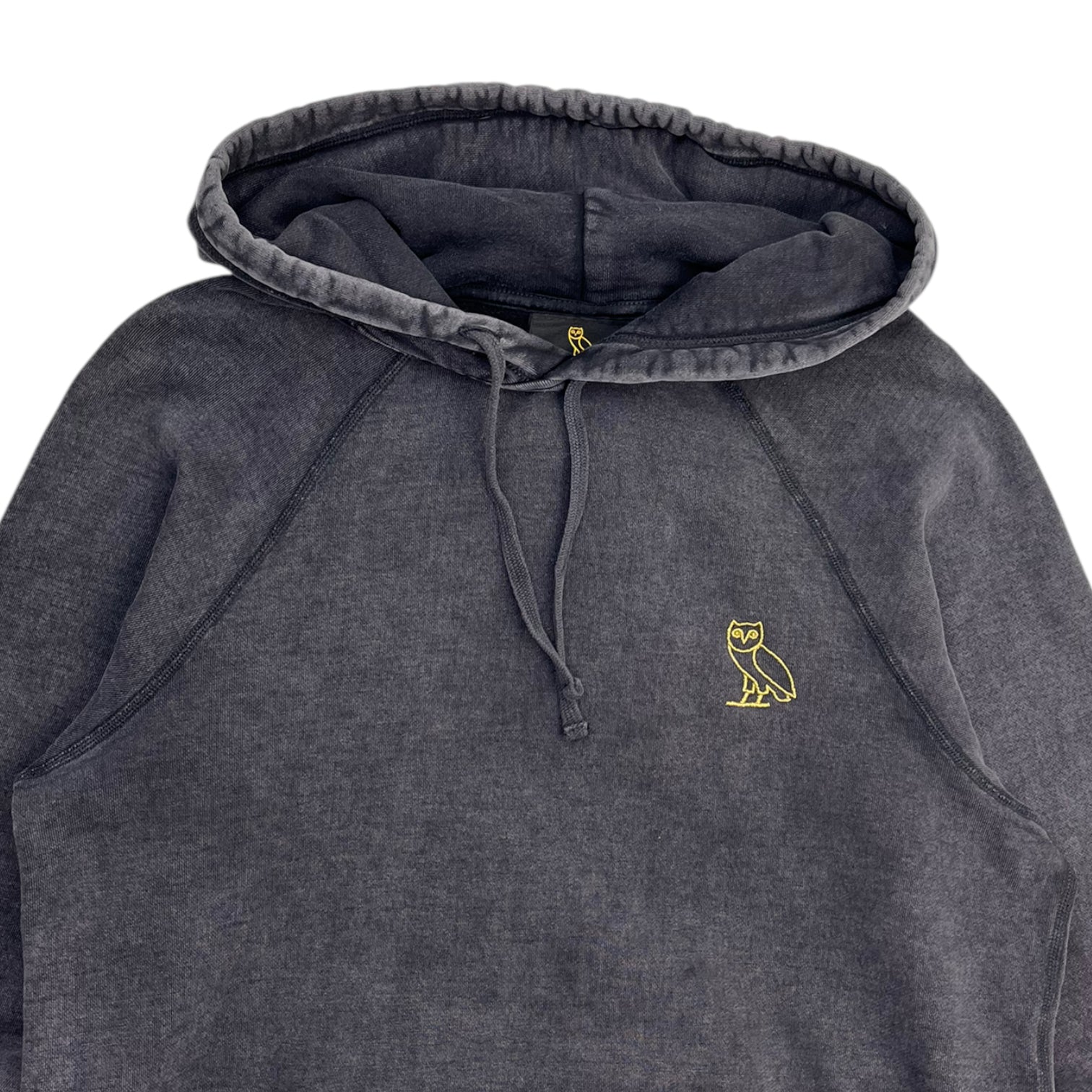 OVO Garment Dyed Essential Owl Hoodie Black