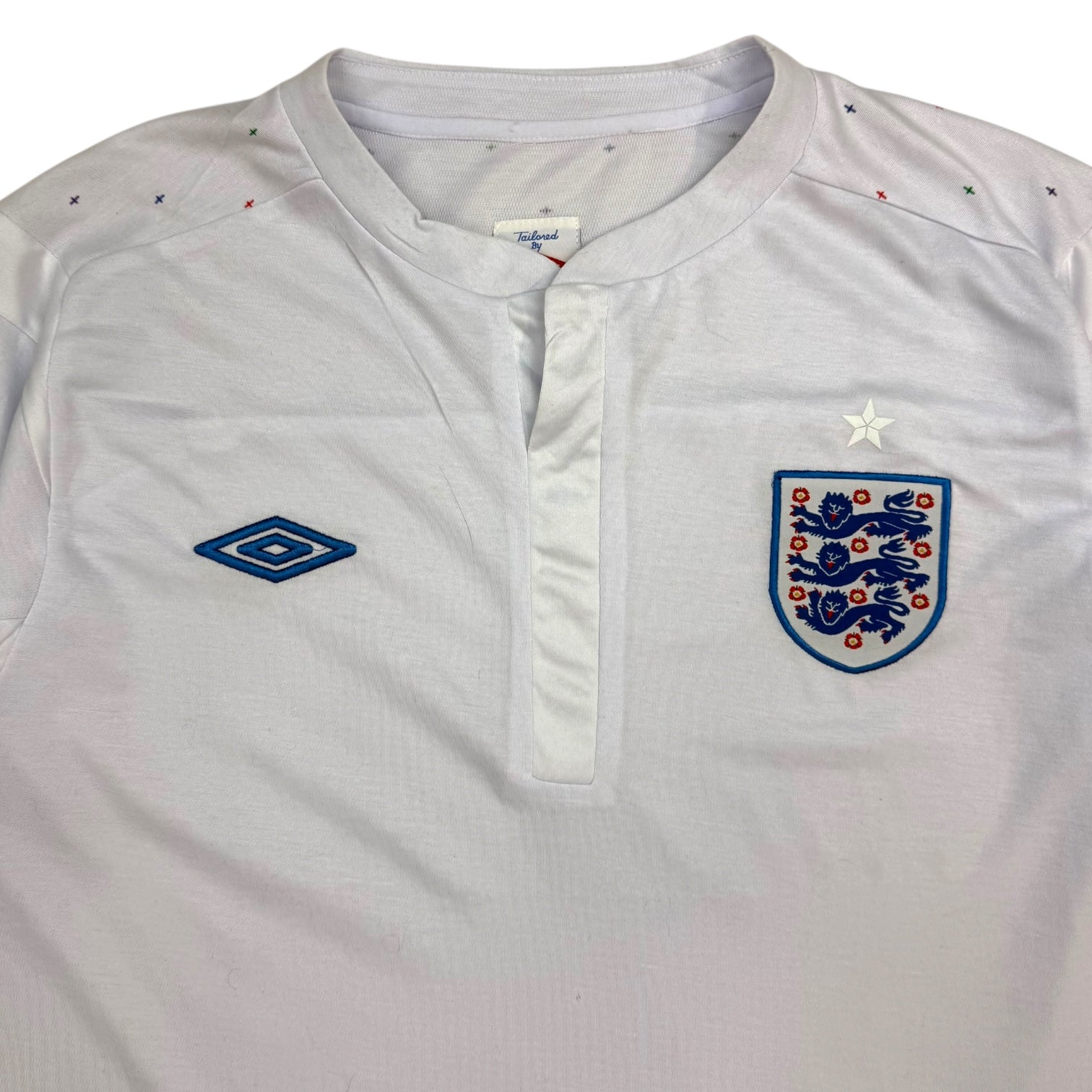 Vintage Umbro England National Team Soccer Jersey White