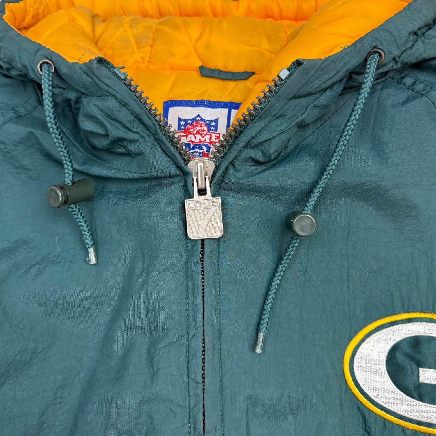 Vintage Logo 7 Green Bay Packers Game Day Jacket Green