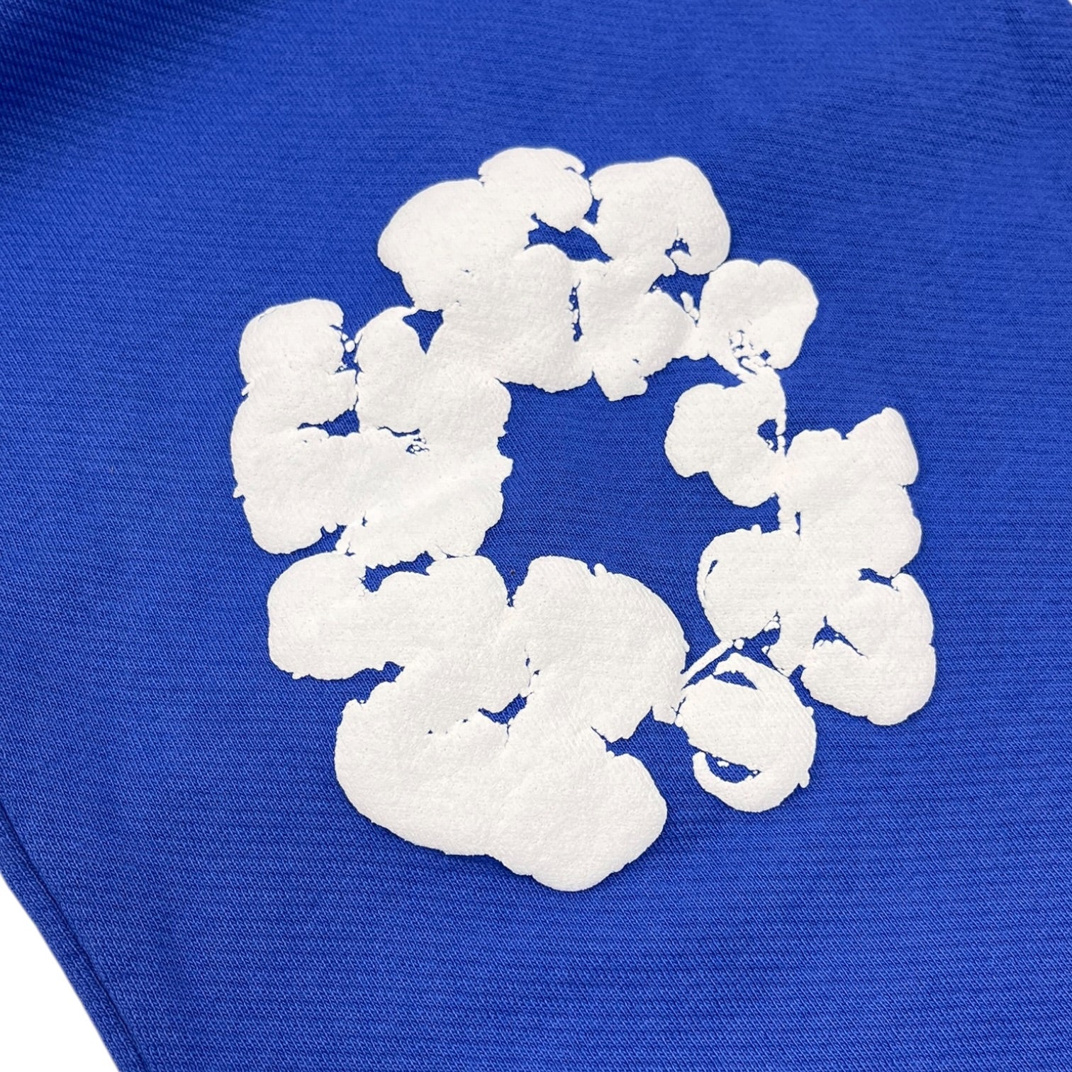 Denim Tears Cotton Wreath Open Hem Sweatpants Blue