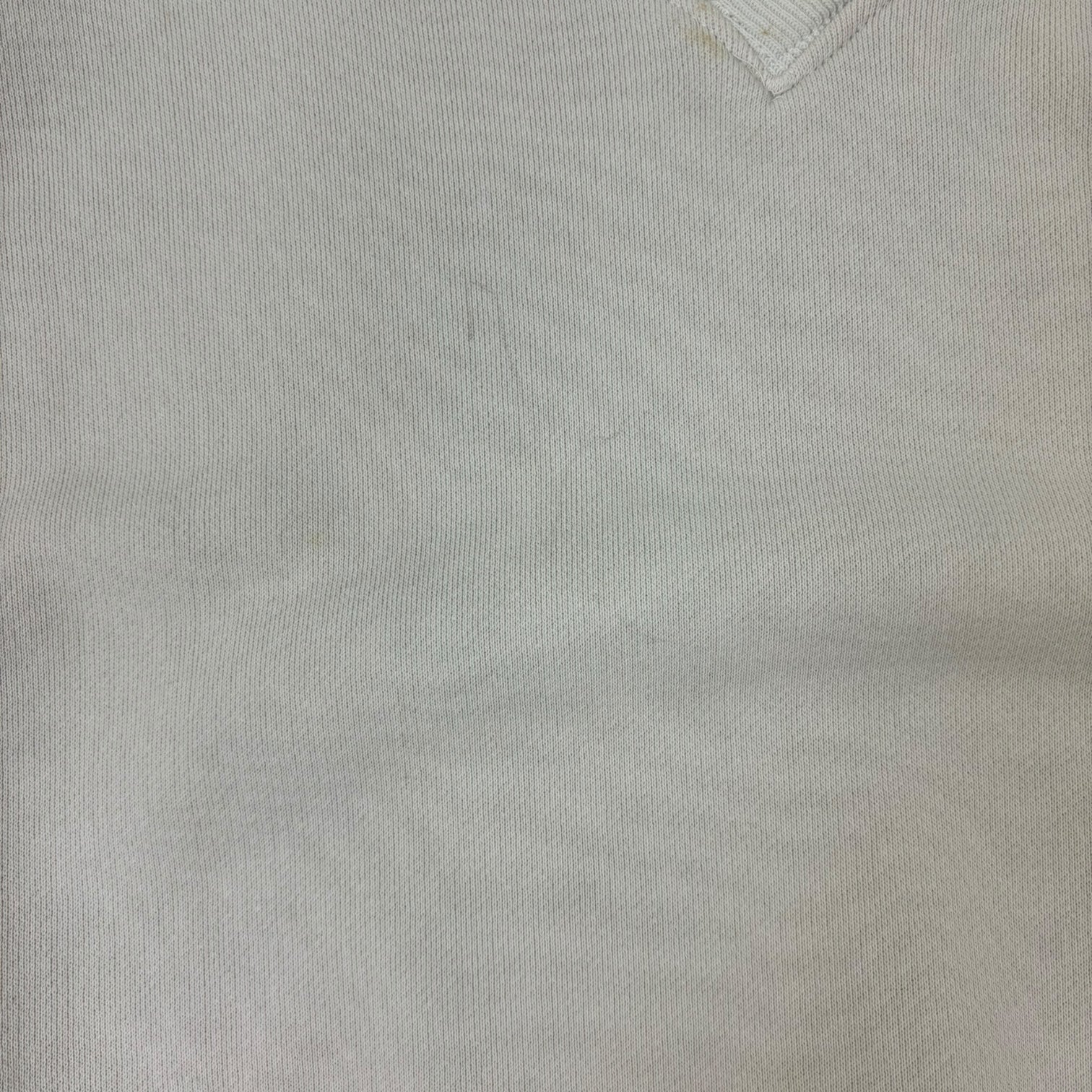 Stussy V-Neck Cotton Sweater Vest Bone
