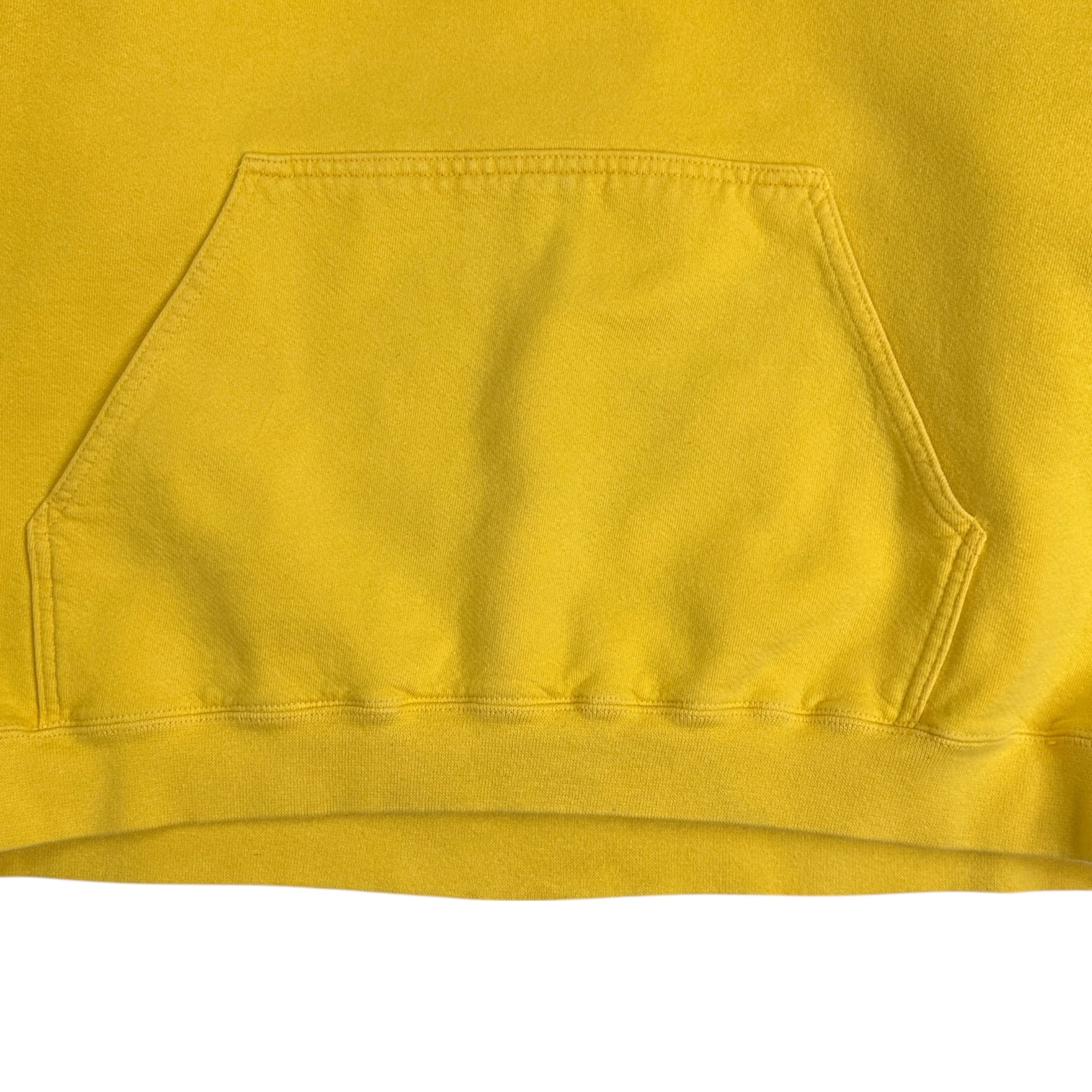 Vintage Nike Small Swoosh Hoodie Tonal Yellow