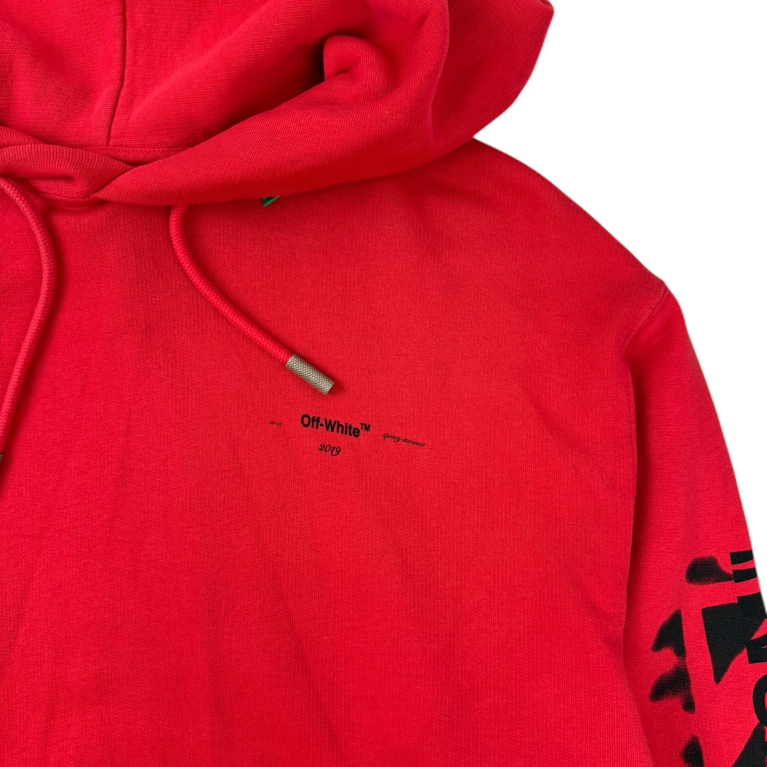 Off-White Diag Stencil Hoodie Red