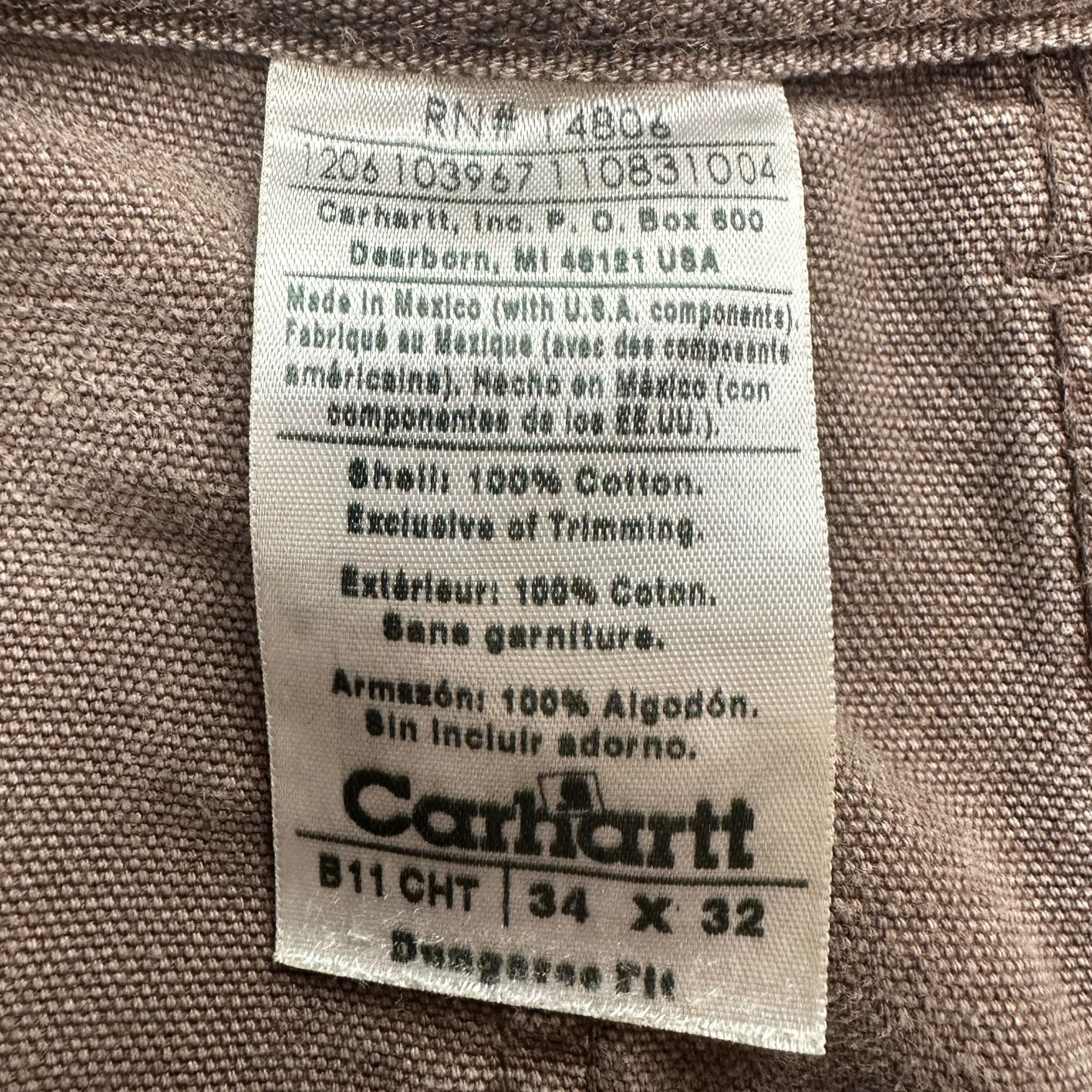 Vintage Carhartt Single Knee Pants Brown